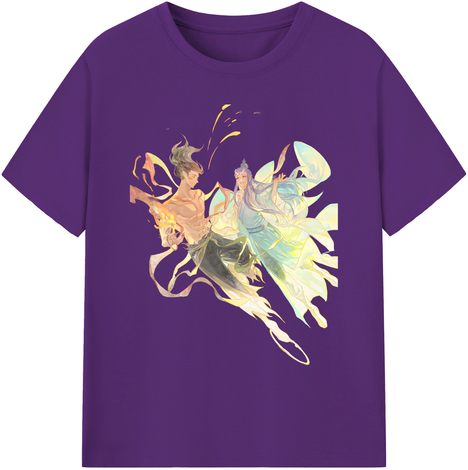 （画像用） Ne Zha 2 ナタ 魔童の大暴れ 綿100％ メンズ半袖Tシャツ｜肌触りやわらか＆通気性