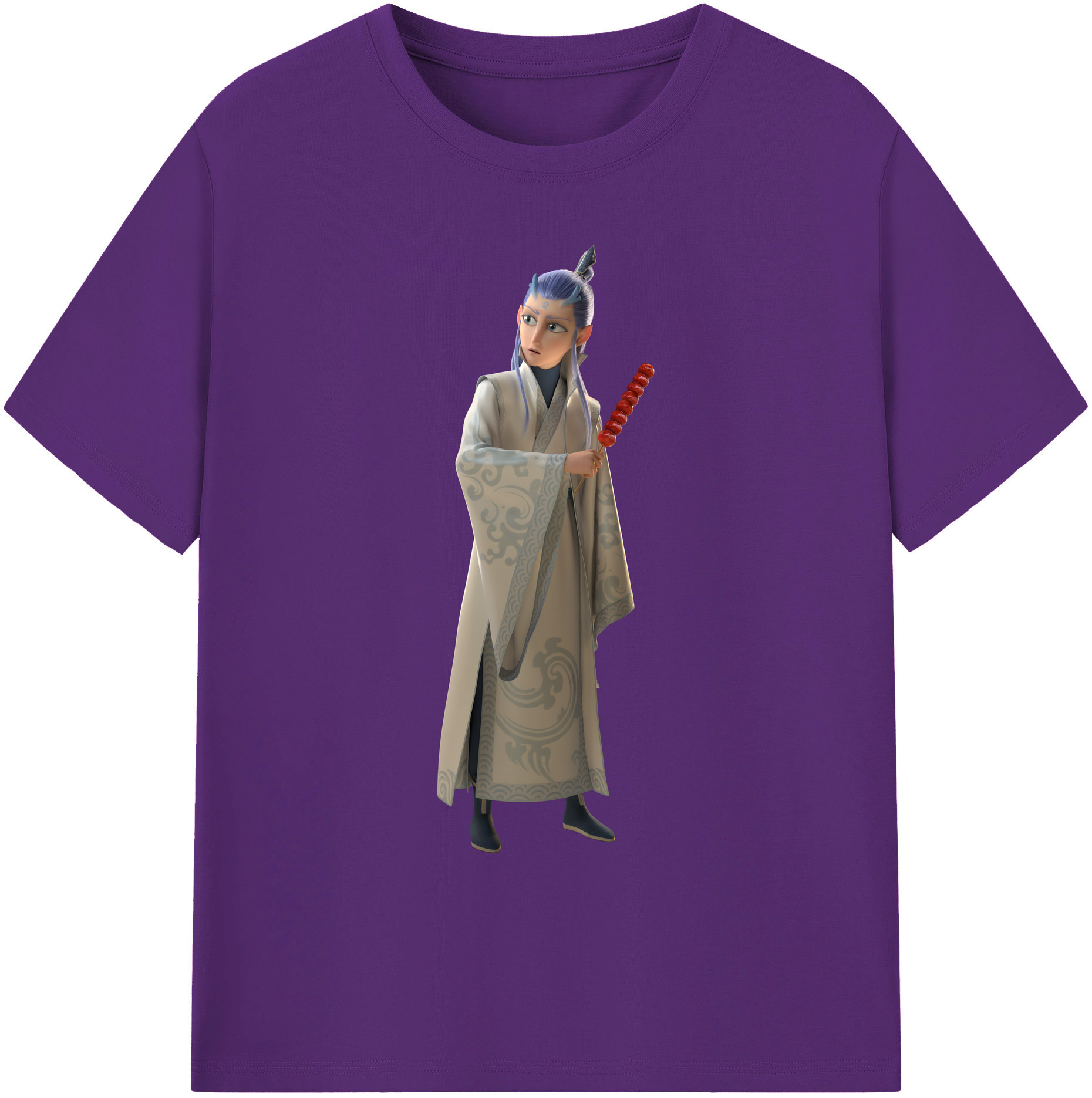 （画像用） Ne Zha 2 ナタ 魔童の大暴れ 綿100％ メンズ半袖Tシャツ｜肌触りやわらか＆通気性