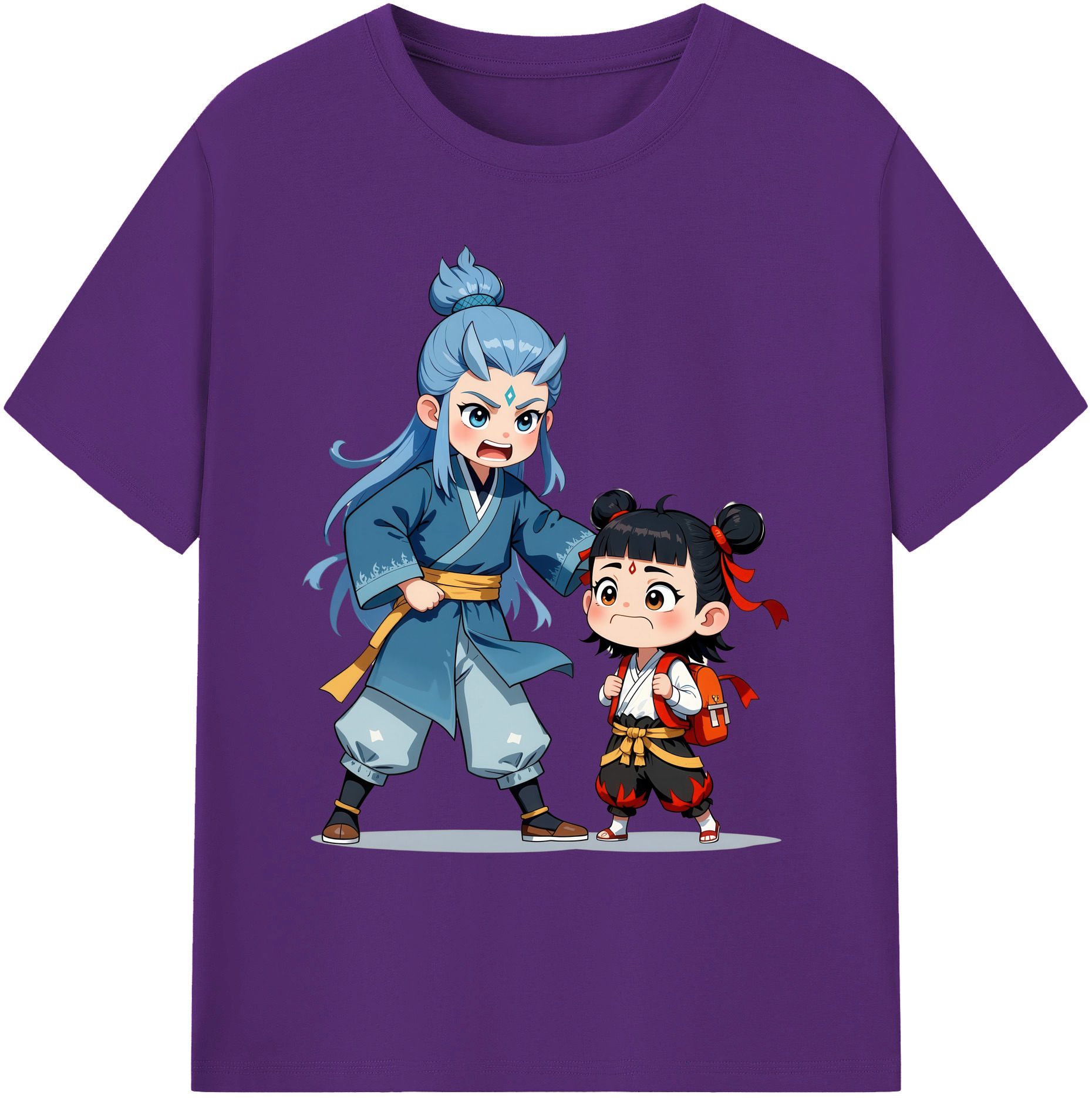 （画像用） Ne Zha 2 ナタ 魔童の大暴れ 綿100％ メンズ半袖Tシャツ｜肌触りやわらか＆通気性