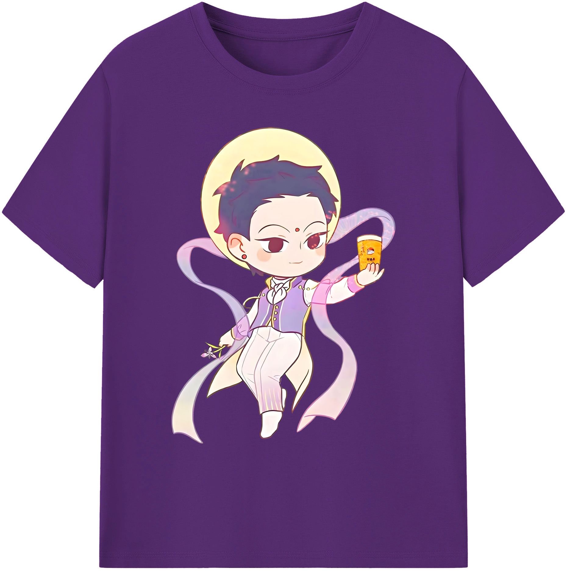 （画像用） Ne Zha 2 ナタ 魔童の大暴れ 綿100％ メンズ半袖Tシャツ｜肌触りやわらか＆通気性
