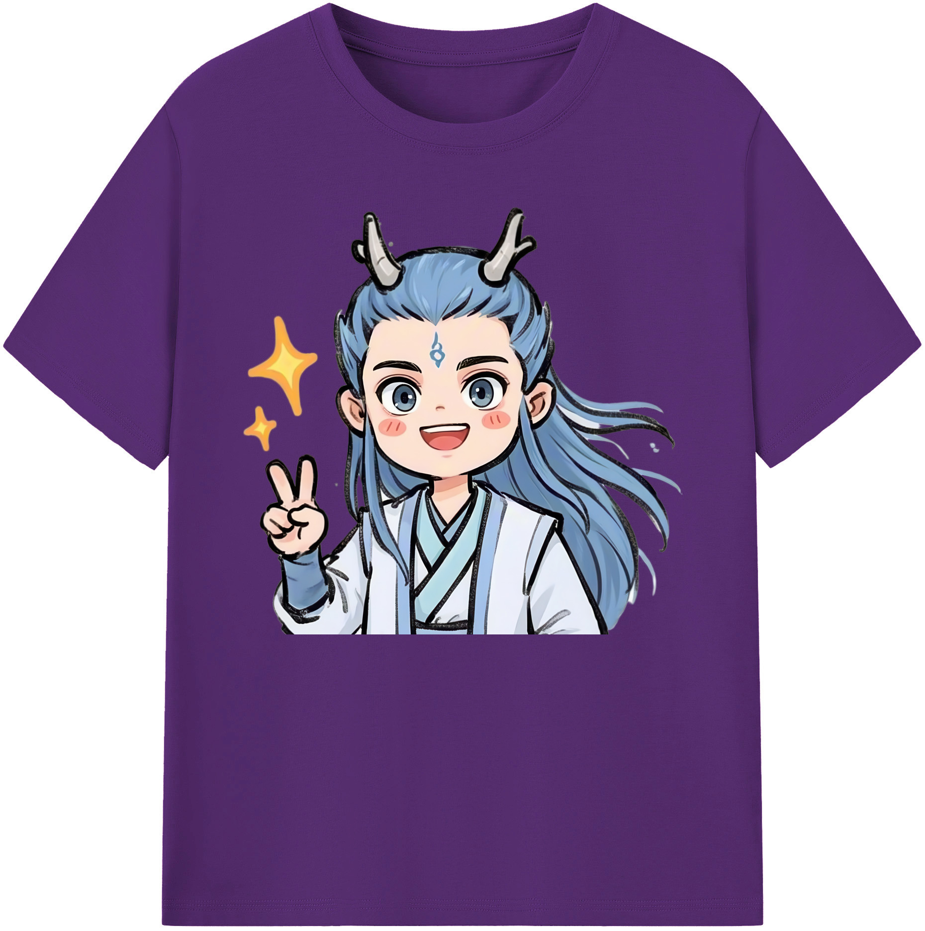 （画像用） Ne Zha 2 ナタ 魔童の大暴れ 綿100％ メンズ半袖Tシャツ｜肌触りやわらか＆通気性