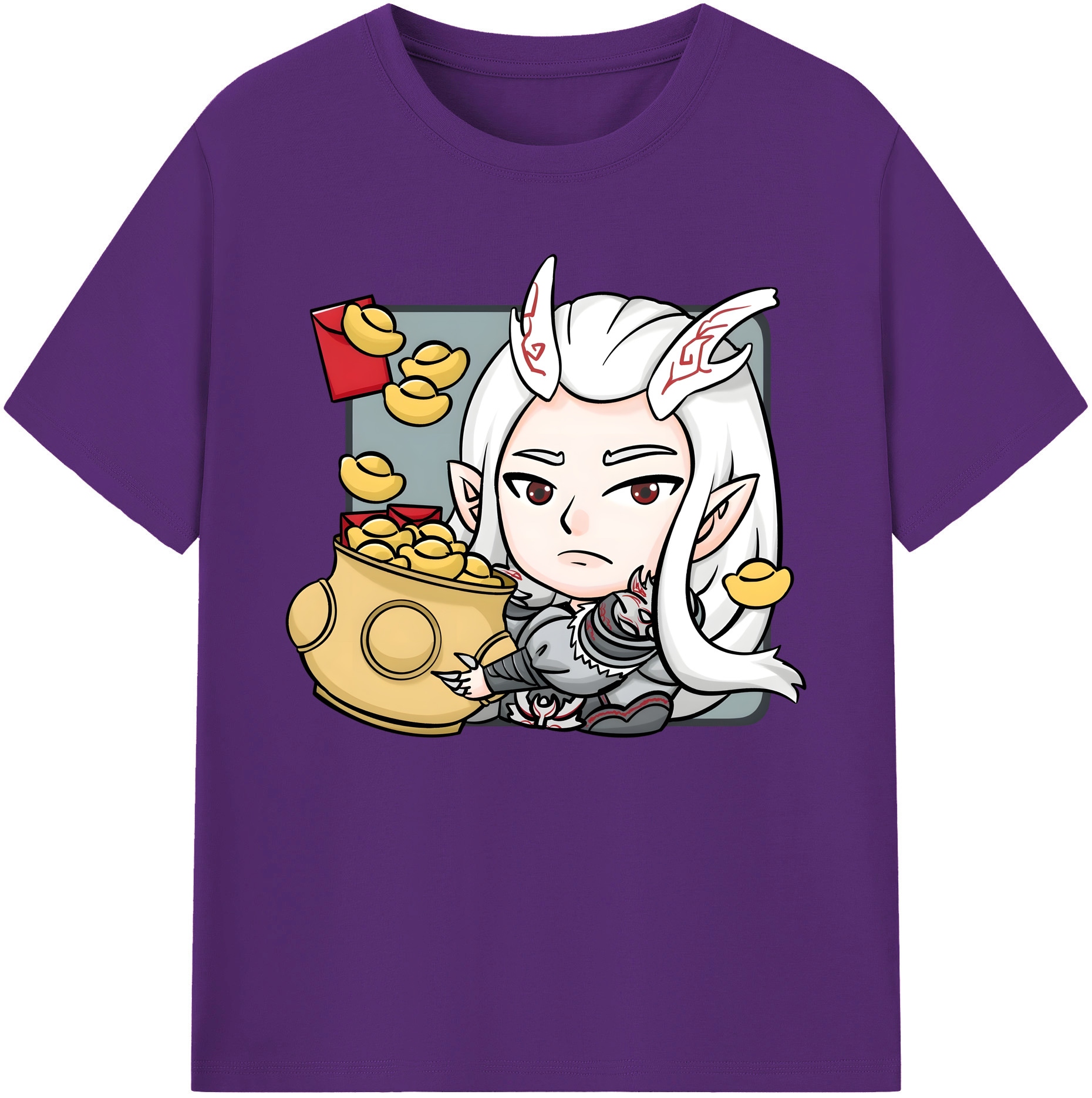 （画像用） Ne Zha 2 ナタ 魔童の大暴れ 綿100％ メンズ半袖Tシャツ｜肌触りやわらか＆通気性