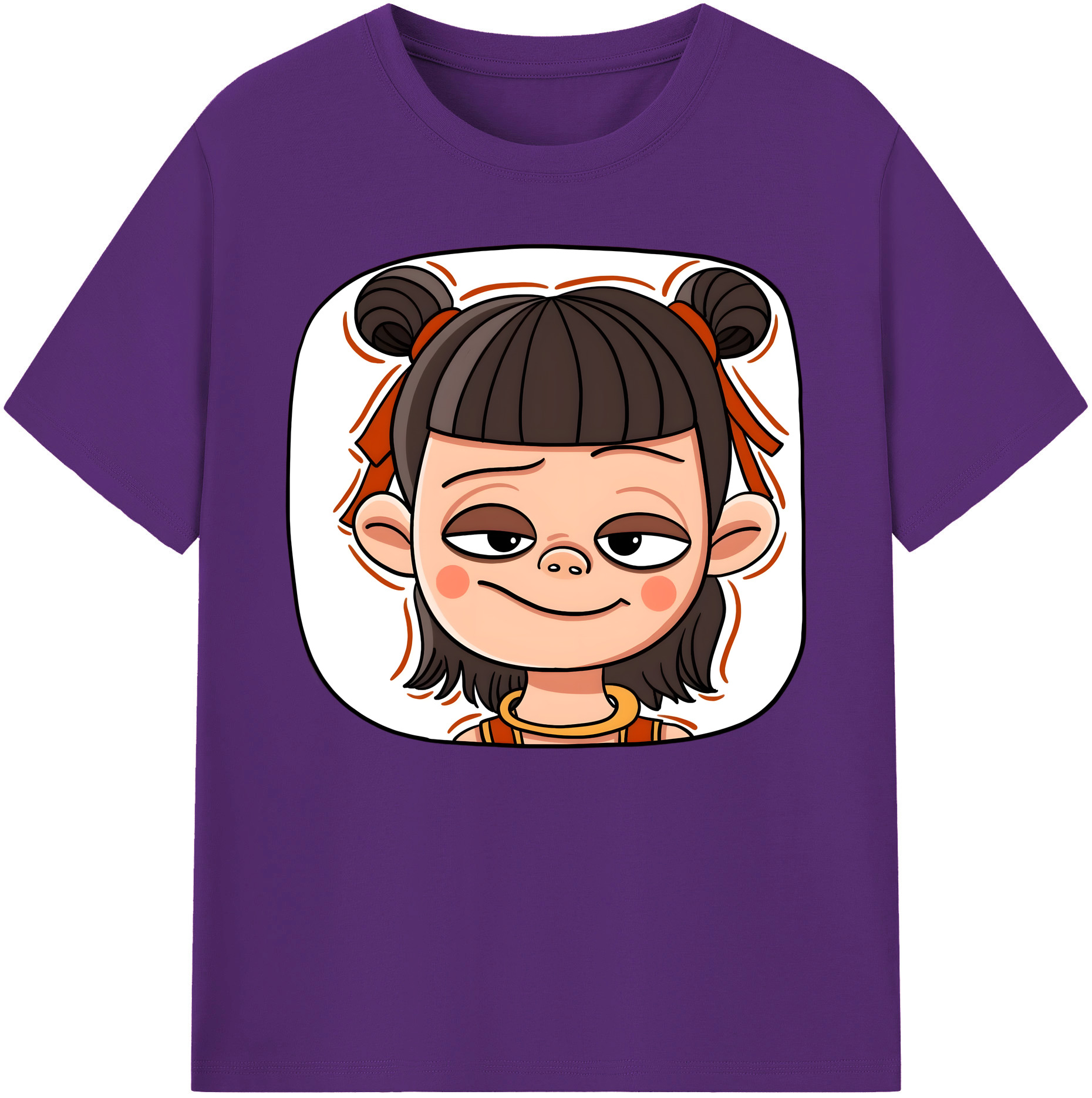 （画像用） Ne Zha 2 ナタ 魔童の大暴れ 綿100％ メンズ半袖Tシャツ｜肌触りやわらか＆通気性