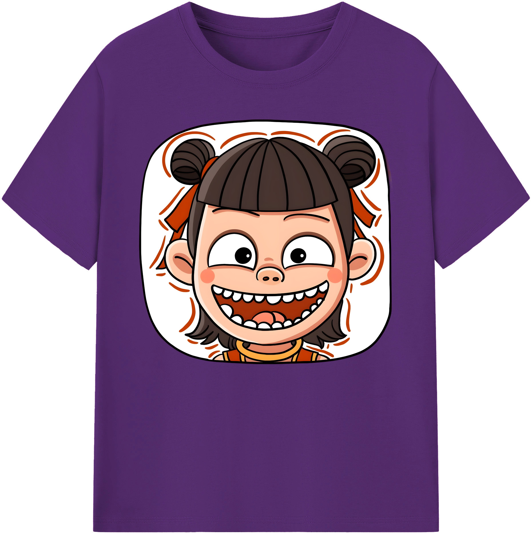 （画像用） Ne Zha 2 ナタ 魔童の大暴れ 綿100％ メンズ半袖Tシャツ｜肌触りやわらか＆通気性