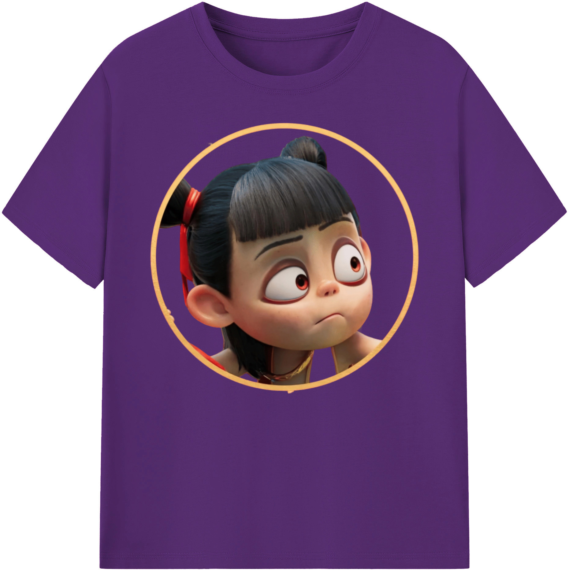（画像用） Ne Zha 2 ナタ 魔童の大暴れ 綿100％ メンズ半袖Tシャツ｜肌触りやわらか＆通気性