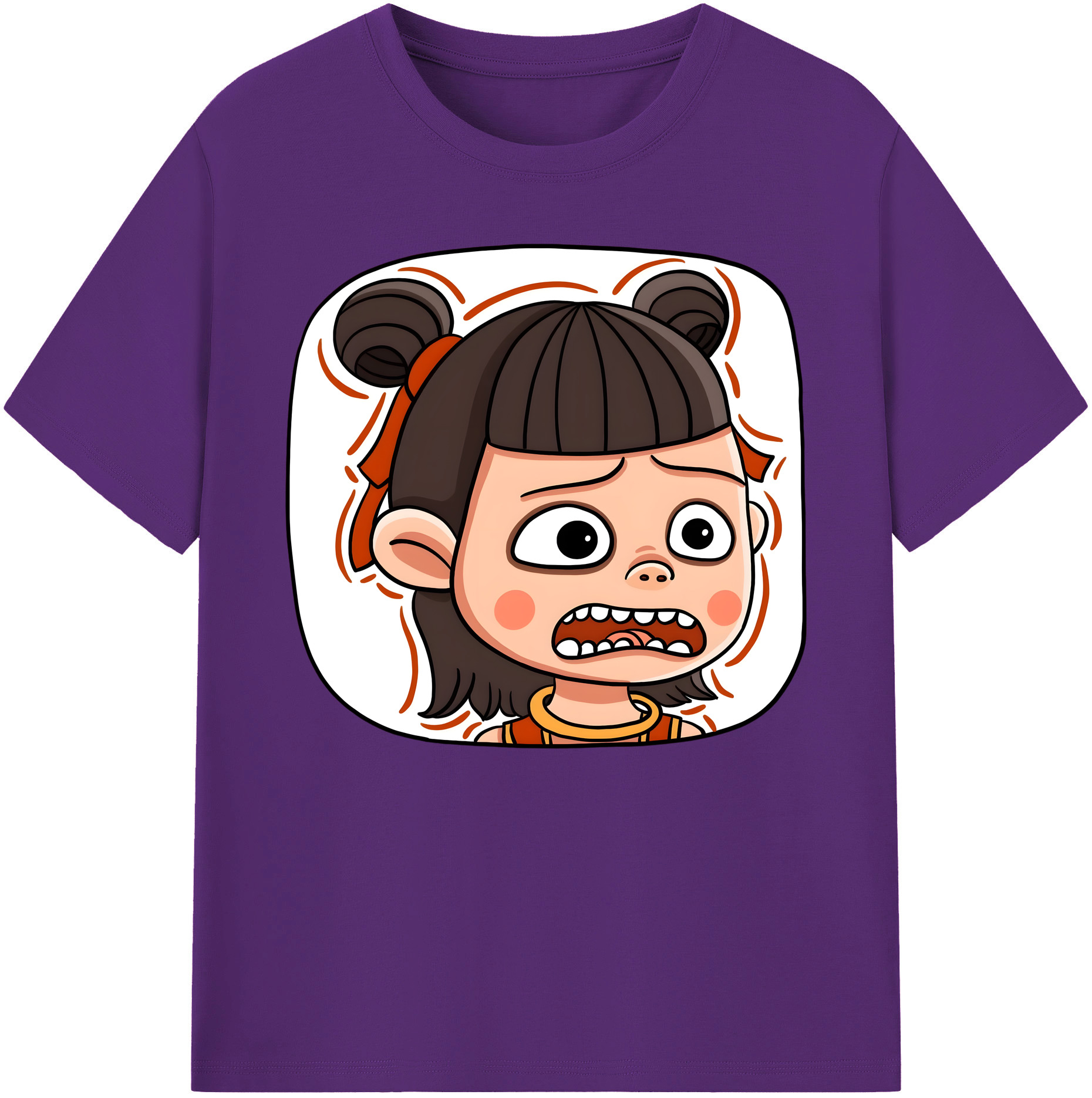（画像用） Ne Zha 2 ナタ 魔童の大暴れ 綿100％ メンズ半袖Tシャツ｜肌触りやわらか＆通気性