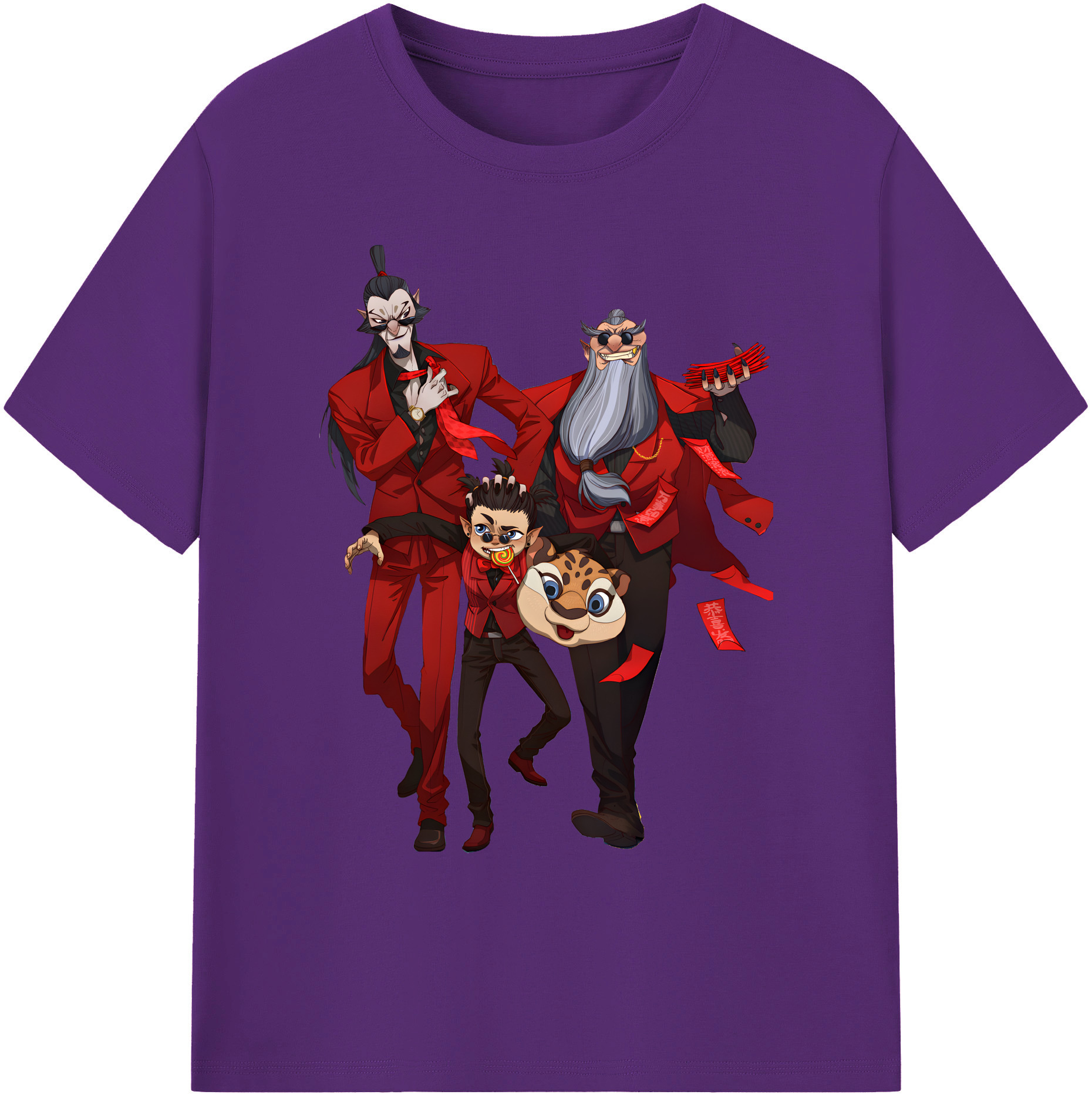 （画像用） Ne Zha 2 ナタ 魔童の大暴れ 綿100％ メンズ半袖Tシャツ｜肌触りやわらか＆通気性