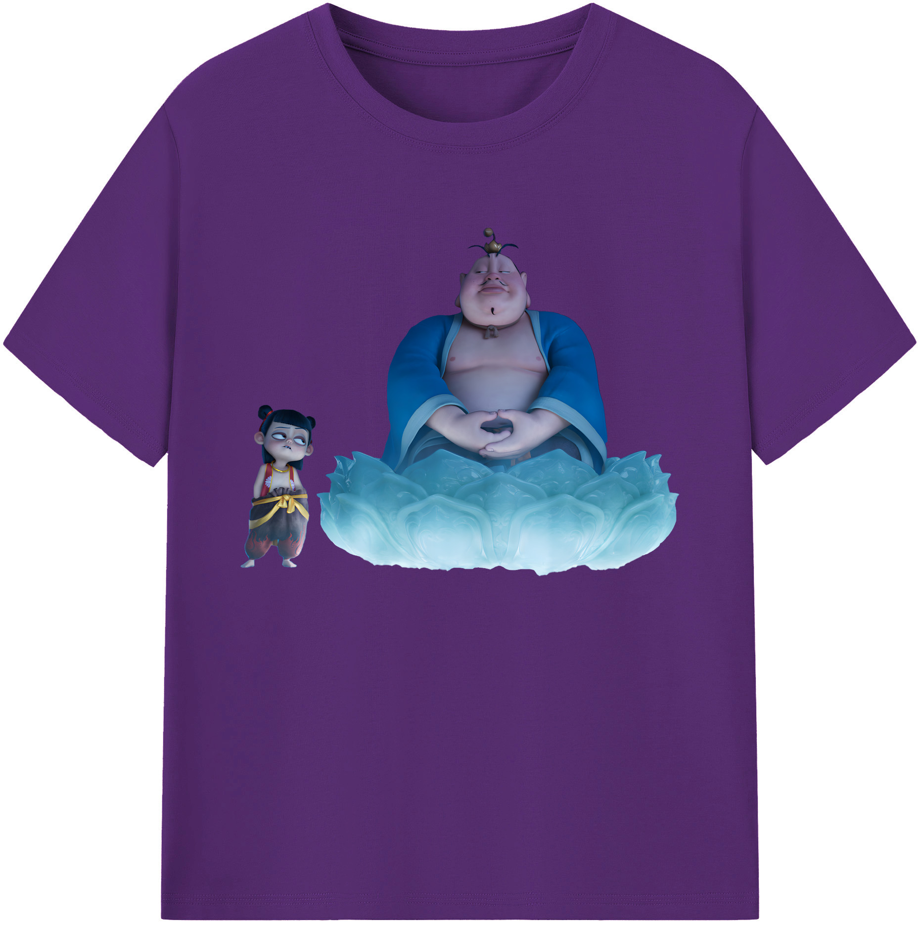 （画像用） Ne Zha 2 ナタ 魔童の大暴れ 綿100％ メンズ半袖Tシャツ｜肌触りやわらか＆通気性