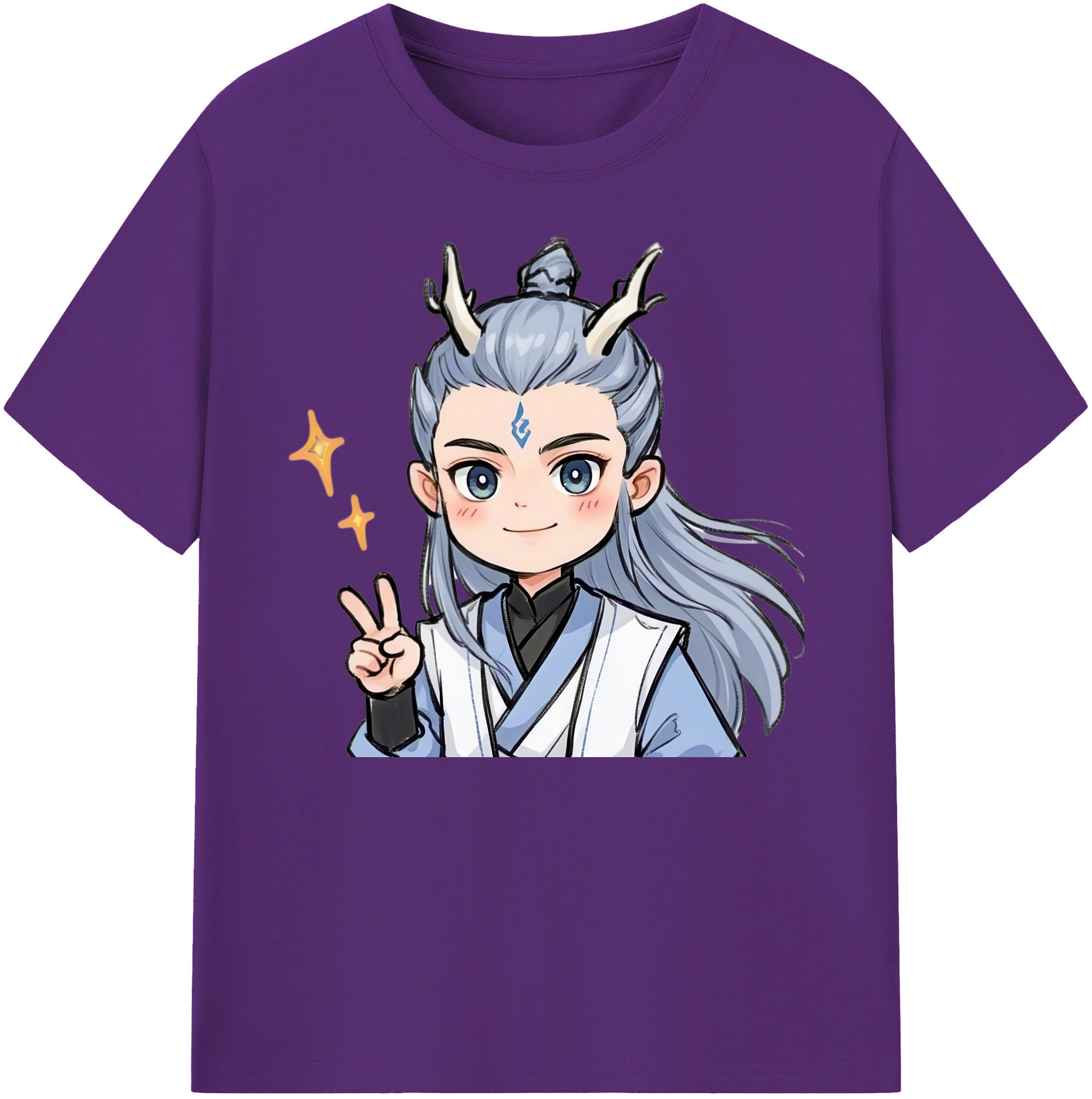 （画像用） Ne Zha 2 ナタ 魔童の大暴れ 綿100％ メンズ半袖Tシャツ｜肌触りやわらか＆通気性