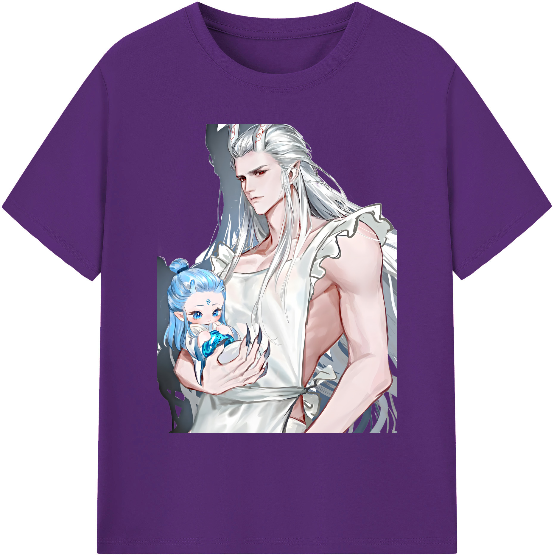 （画像用） Ne Zha 2 ナタ 魔童の大暴れ 綿100％ メンズ半袖Tシャツ｜肌触りやわらか＆通気性