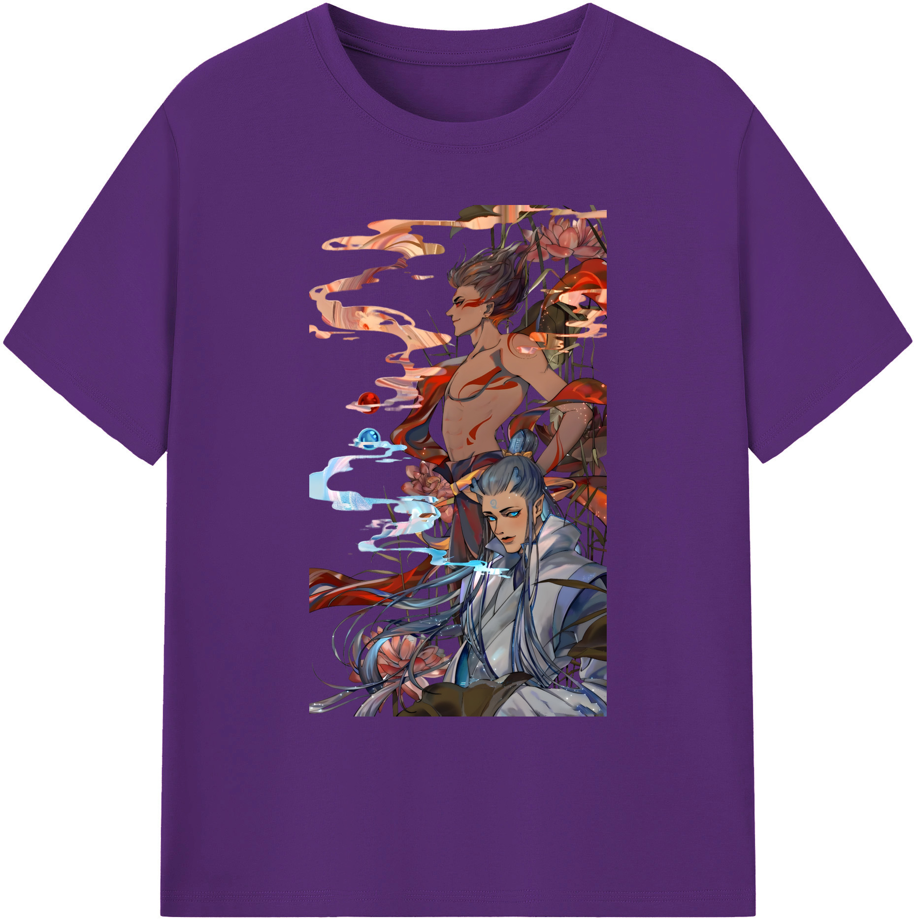 （画像用） Ne Zha 2 ナタ 魔童の大暴れ 綿100％ メンズ半袖Tシャツ｜肌触りやわらか＆通気性