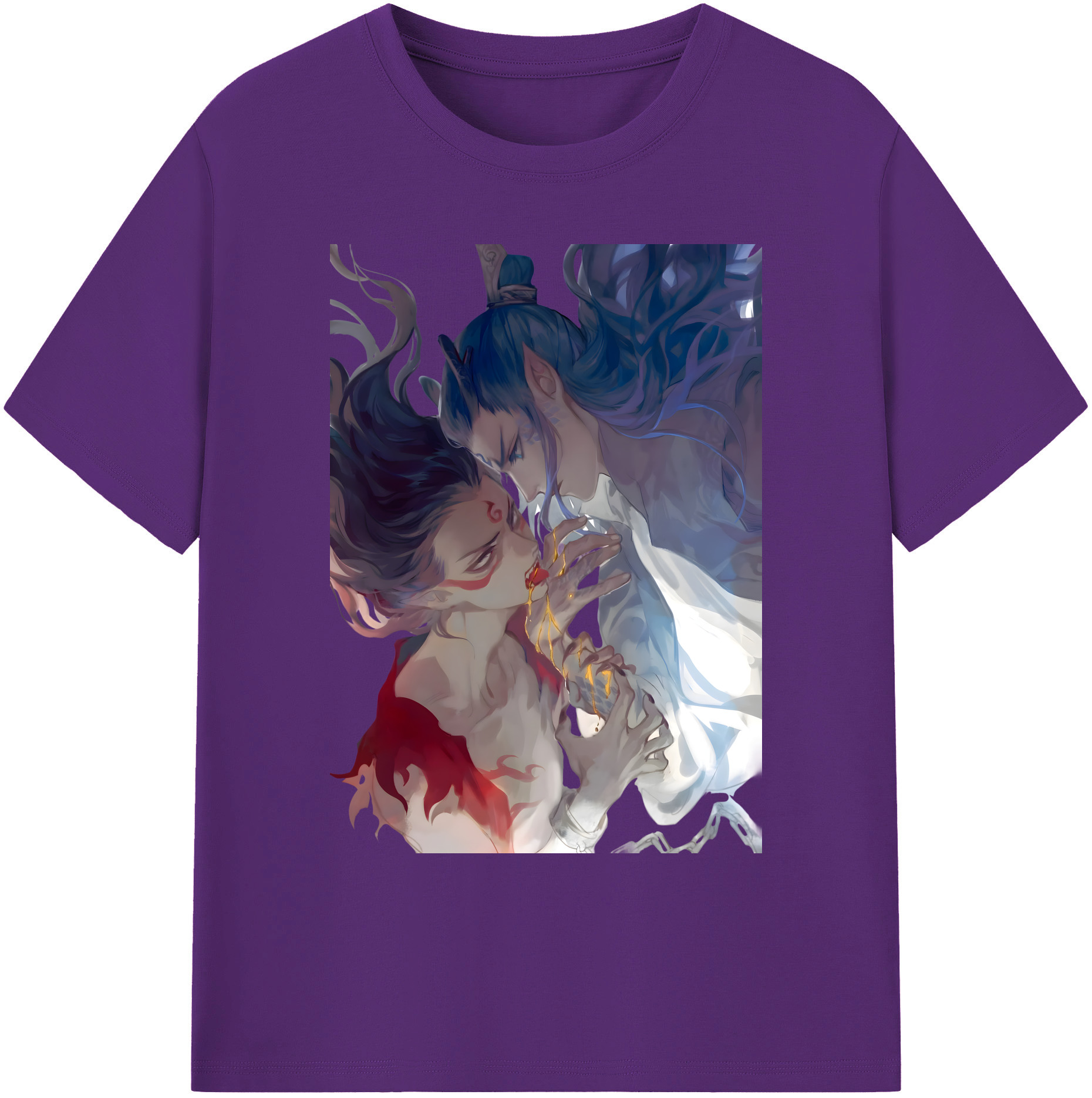（画像用） Ne Zha 2 ナタ 魔童の大暴れ 綿100％ メンズ半袖Tシャツ｜肌触りやわらか＆通気性