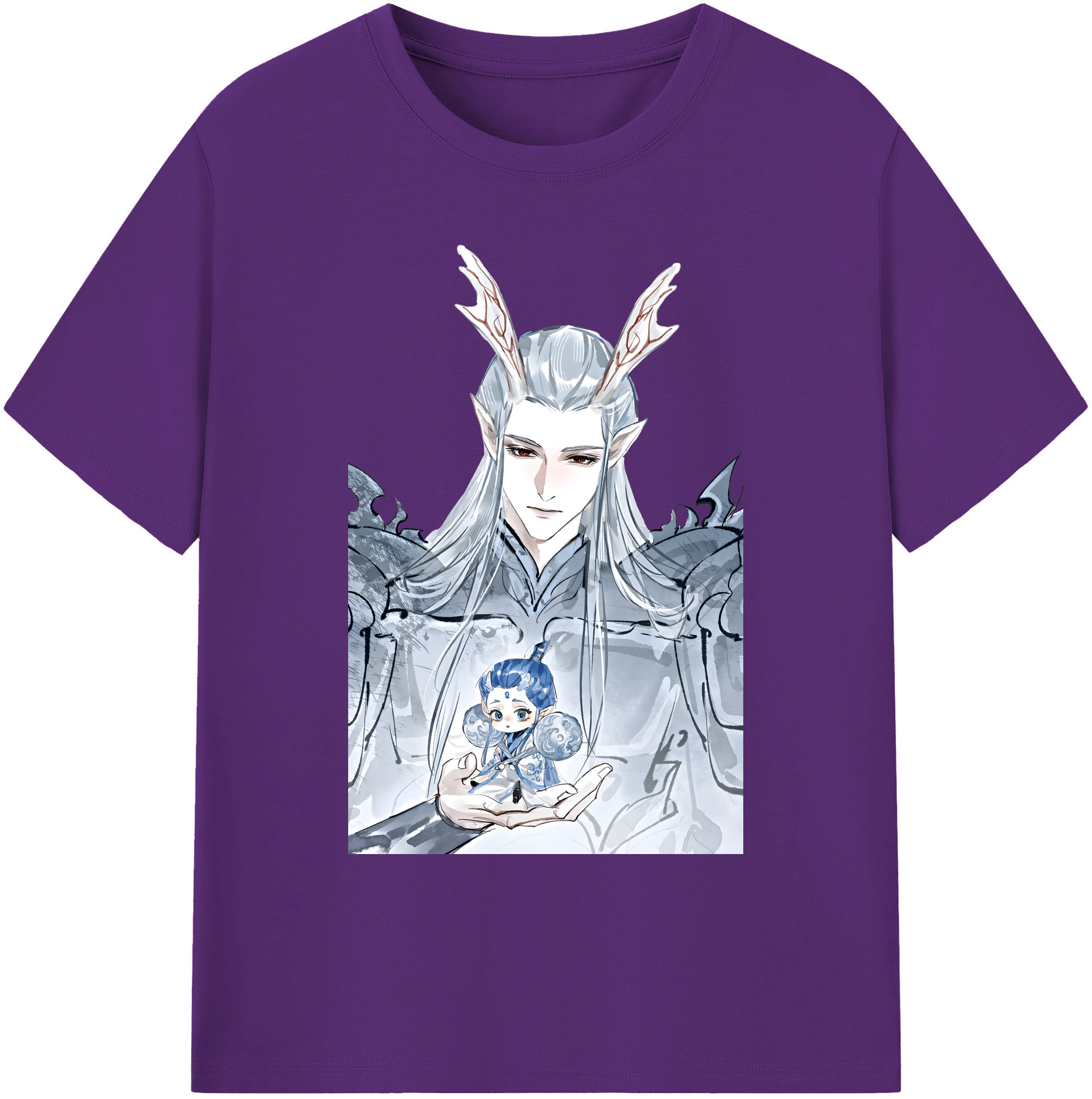 （画像用） Ne Zha 2 ナタ 魔童の大暴れ 綿100％ メンズ半袖Tシャツ｜肌触りやわらか＆通気性