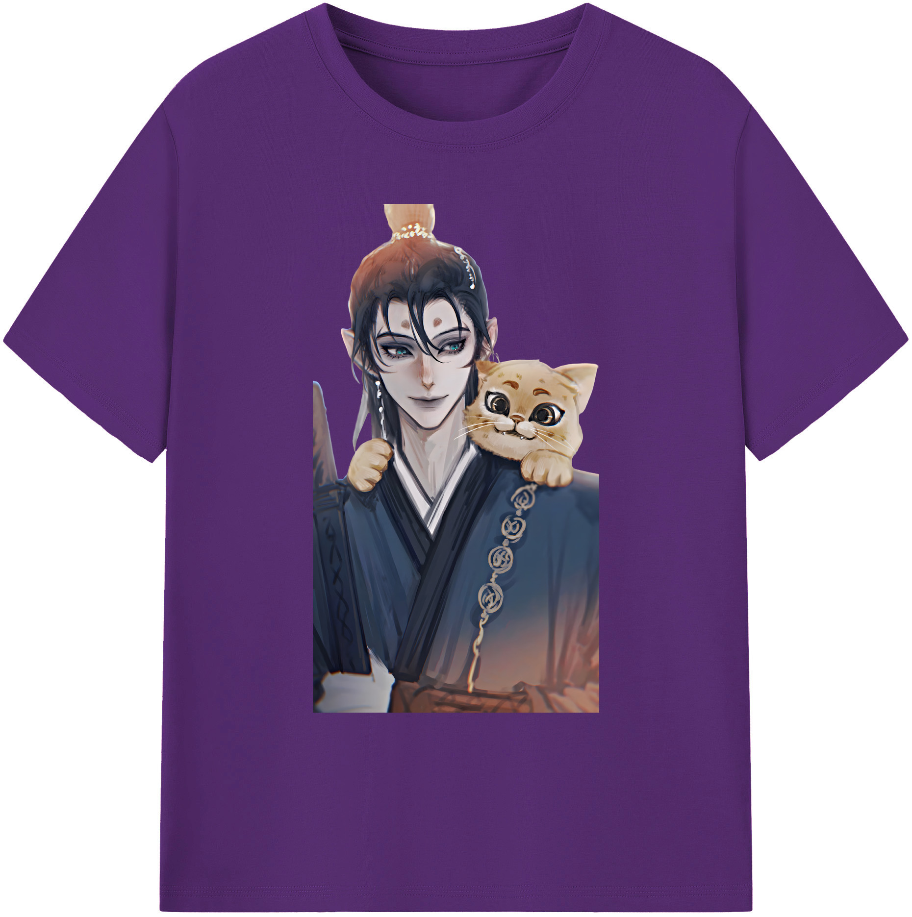 （画像用） Ne Zha 2 ナタ 魔童の大暴れ 綿100％ メンズ半袖Tシャツ｜肌触りやわらか＆通気性