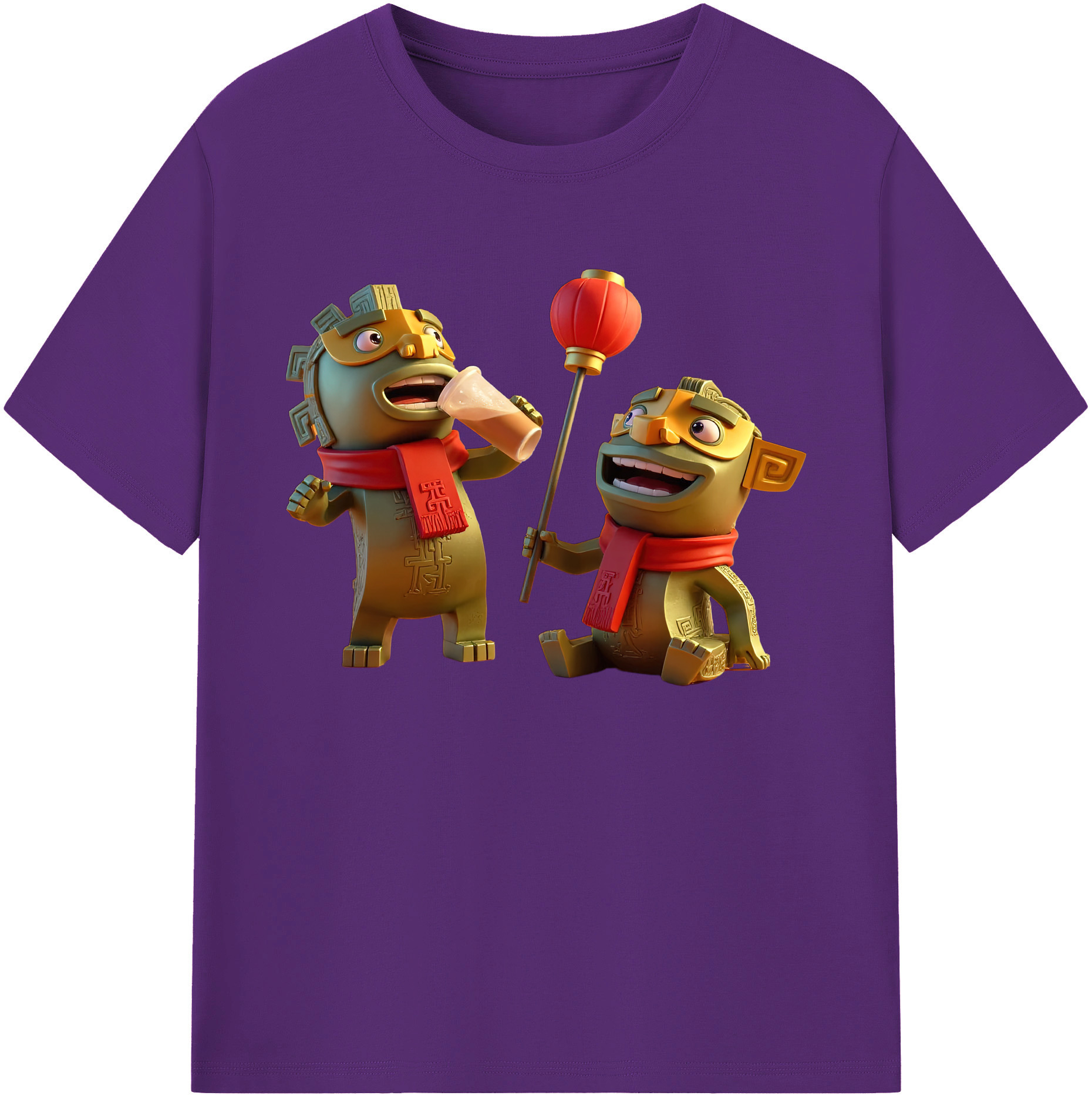 （画像用） Ne Zha 2 ナタ 魔童の大暴れ 綿100％ メンズ半袖Tシャツ｜肌触りやわらか＆通気性