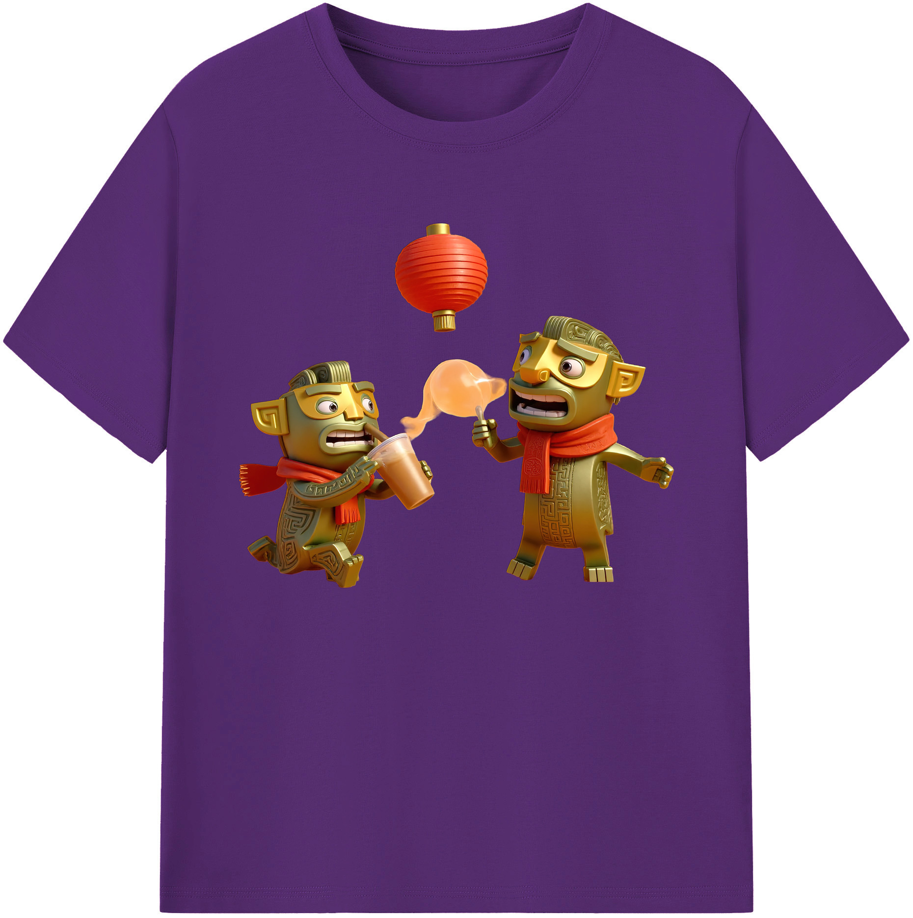 （画像用） Ne Zha 2 ナタ 魔童の大暴れ 綿100％ メンズ半袖Tシャツ｜肌触りやわらか＆通気性