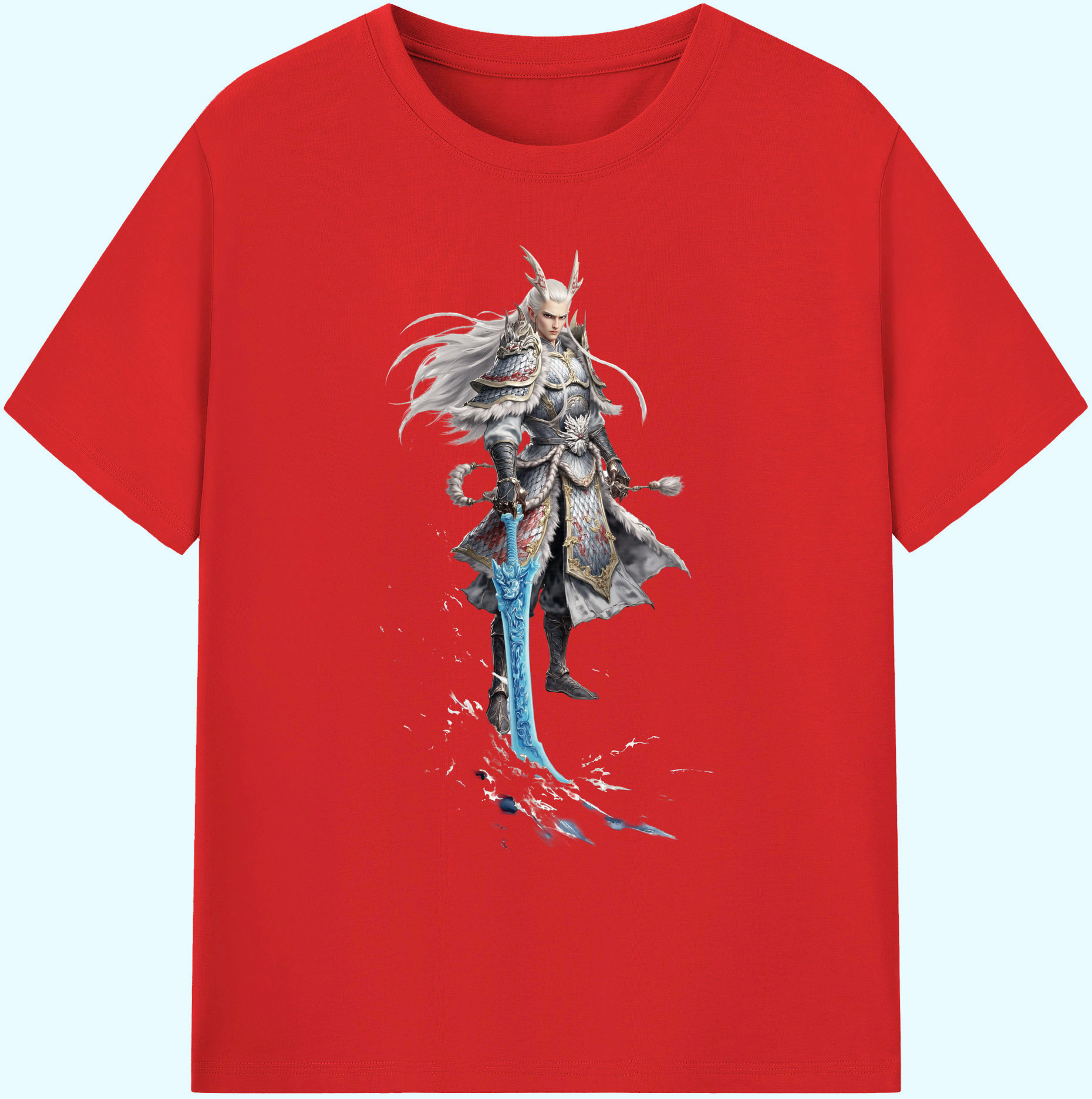 （画像用） Ne Zha 2 ナタ 魔童の大暴れ 綿100％ メンズ半袖Tシャツ｜肌触りやわらか＆通気性
