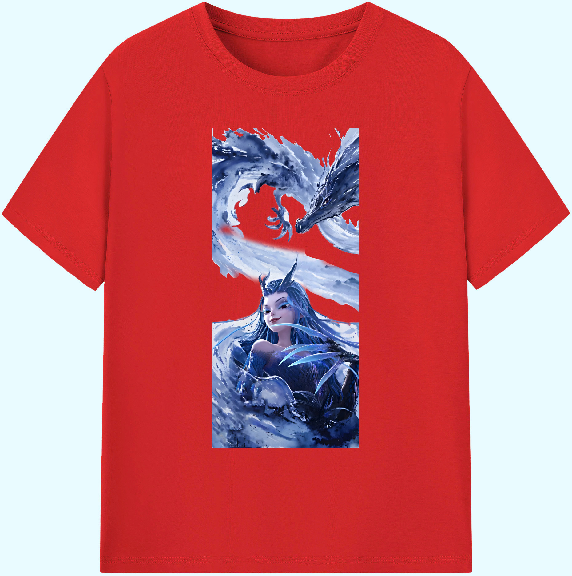 （画像用） Ne Zha 2 ナタ 魔童の大暴れ 綿100％ メンズ半袖Tシャツ｜肌触りやわらか＆通気性