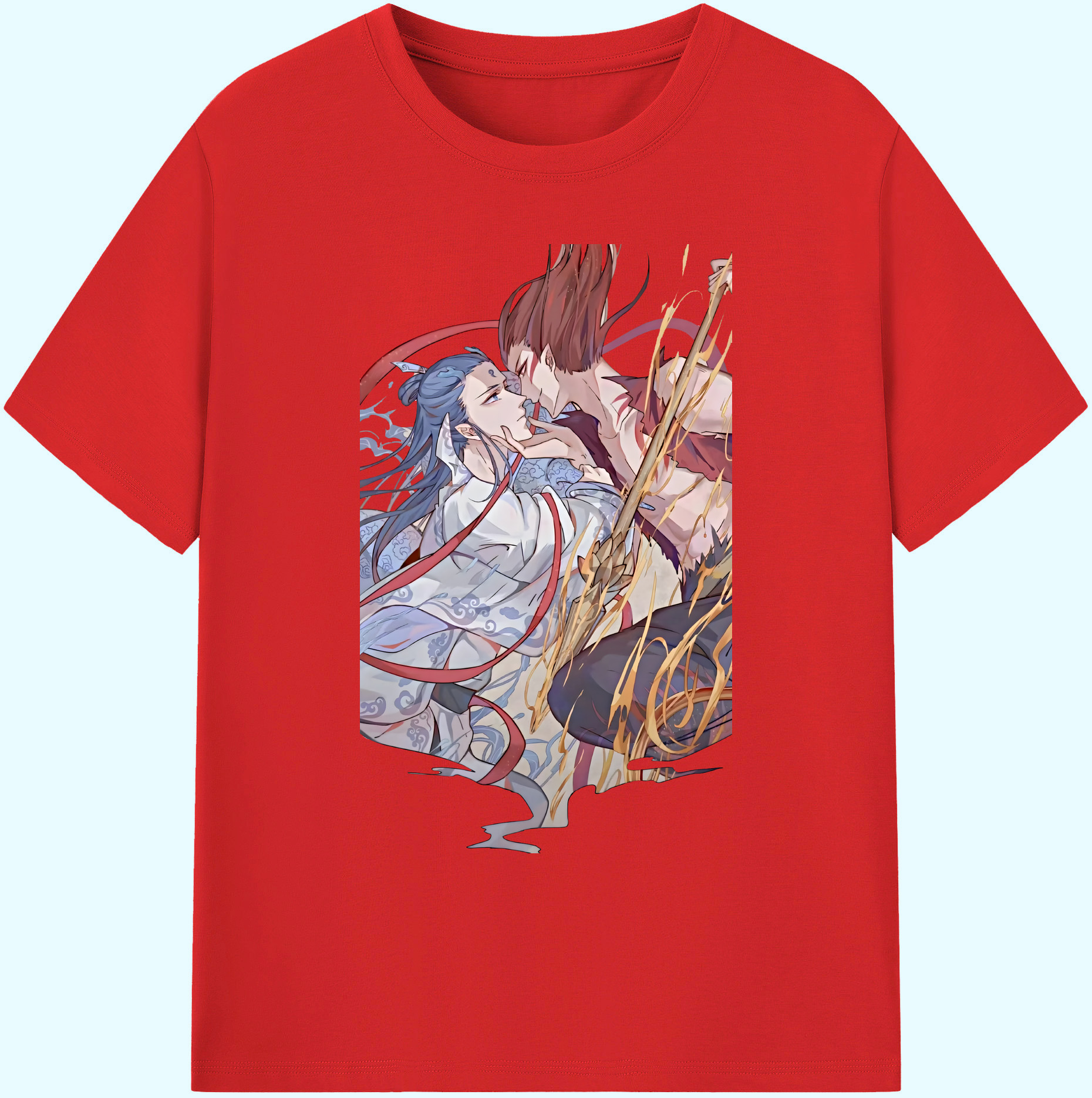 （画像用） Ne Zha 2 ナタ 魔童の大暴れ 綿100％ メンズ半袖Tシャツ｜肌触りやわらか＆通気性