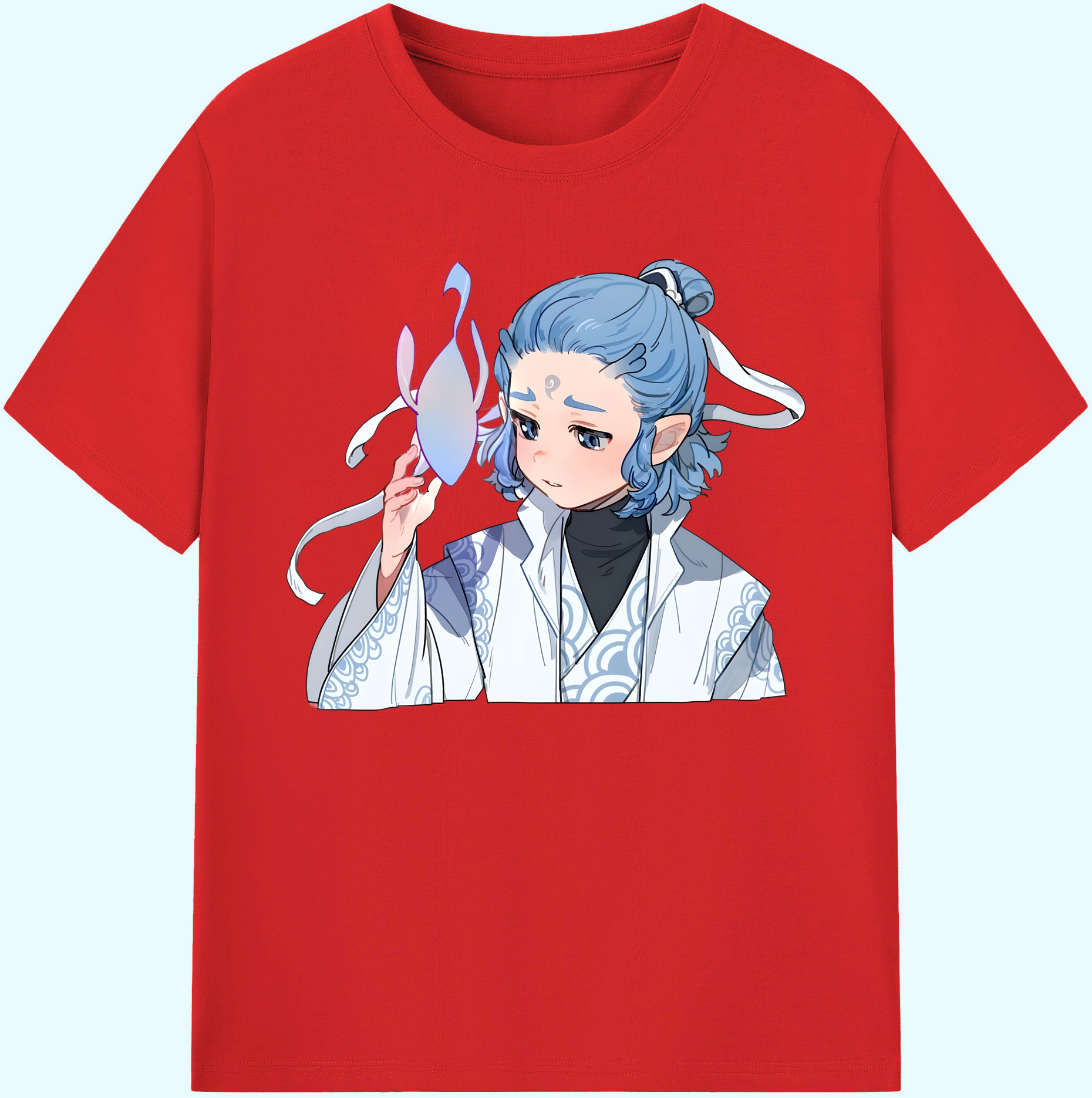（画像用） Ne Zha 2 ナタ 魔童の大暴れ 綿100％ メンズ半袖Tシャツ｜肌触りやわらか＆通気性