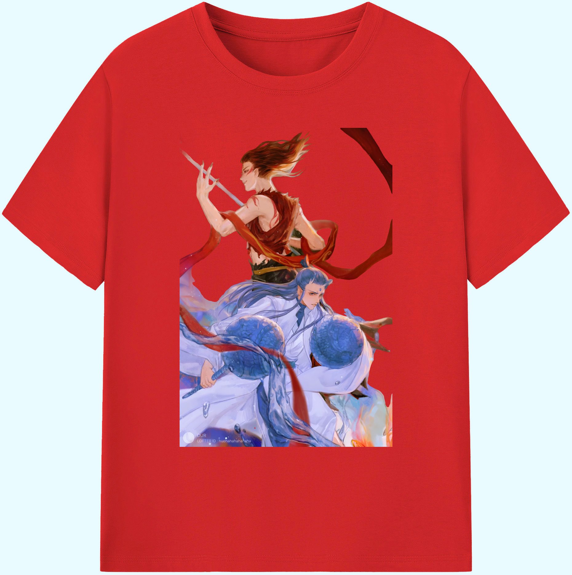 （画像用） Ne Zha 2 ナタ 魔童の大暴れ 綿100％ メンズ半袖Tシャツ｜肌触りやわらか＆通気性