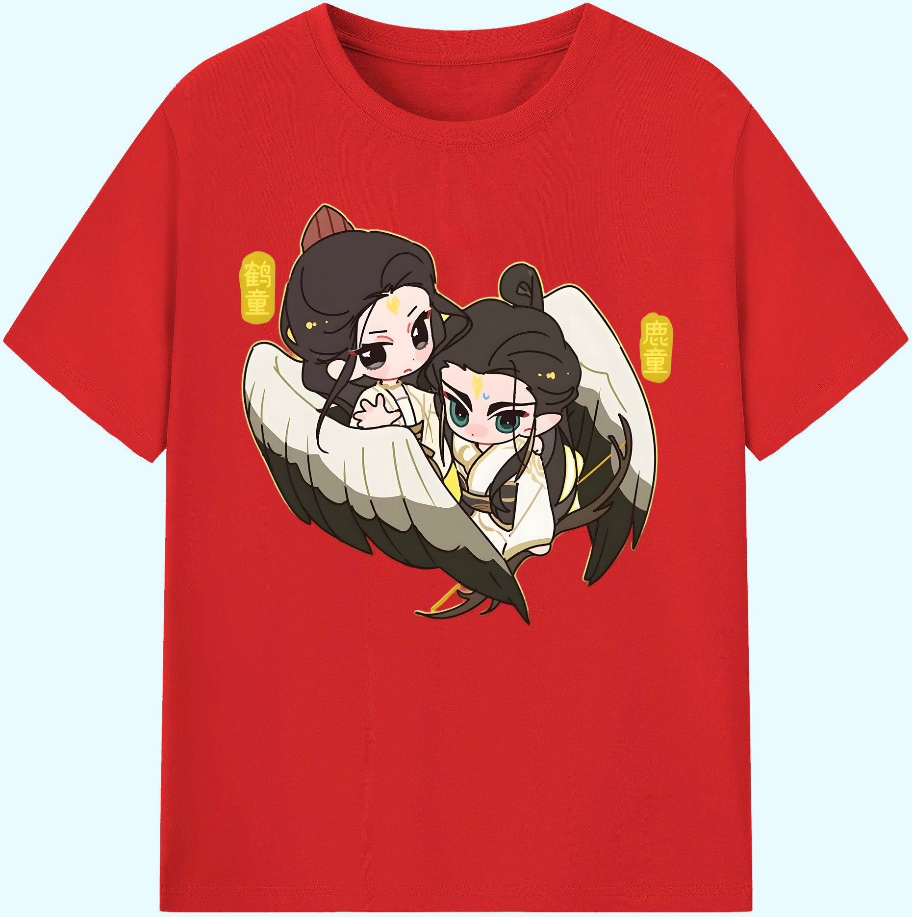 （画像用） Ne Zha 2 ナタ 魔童の大暴れ 綿100％ メンズ半袖Tシャツ｜肌触りやわらか＆通気性