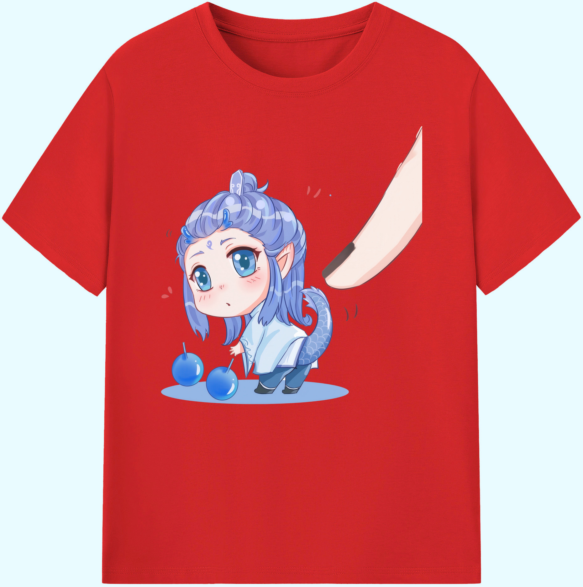 （画像用） Ne Zha 2 ナタ 魔童の大暴れ 綿100％ メンズ半袖Tシャツ｜肌触りやわらか＆通気性