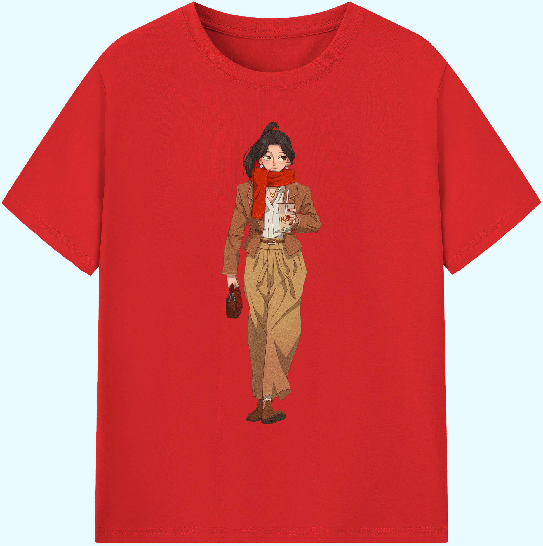 （画像用） Ne Zha 2 ナタ 魔童の大暴れ 綿100％ メンズ半袖Tシャツ｜肌触りやわらか＆通気性