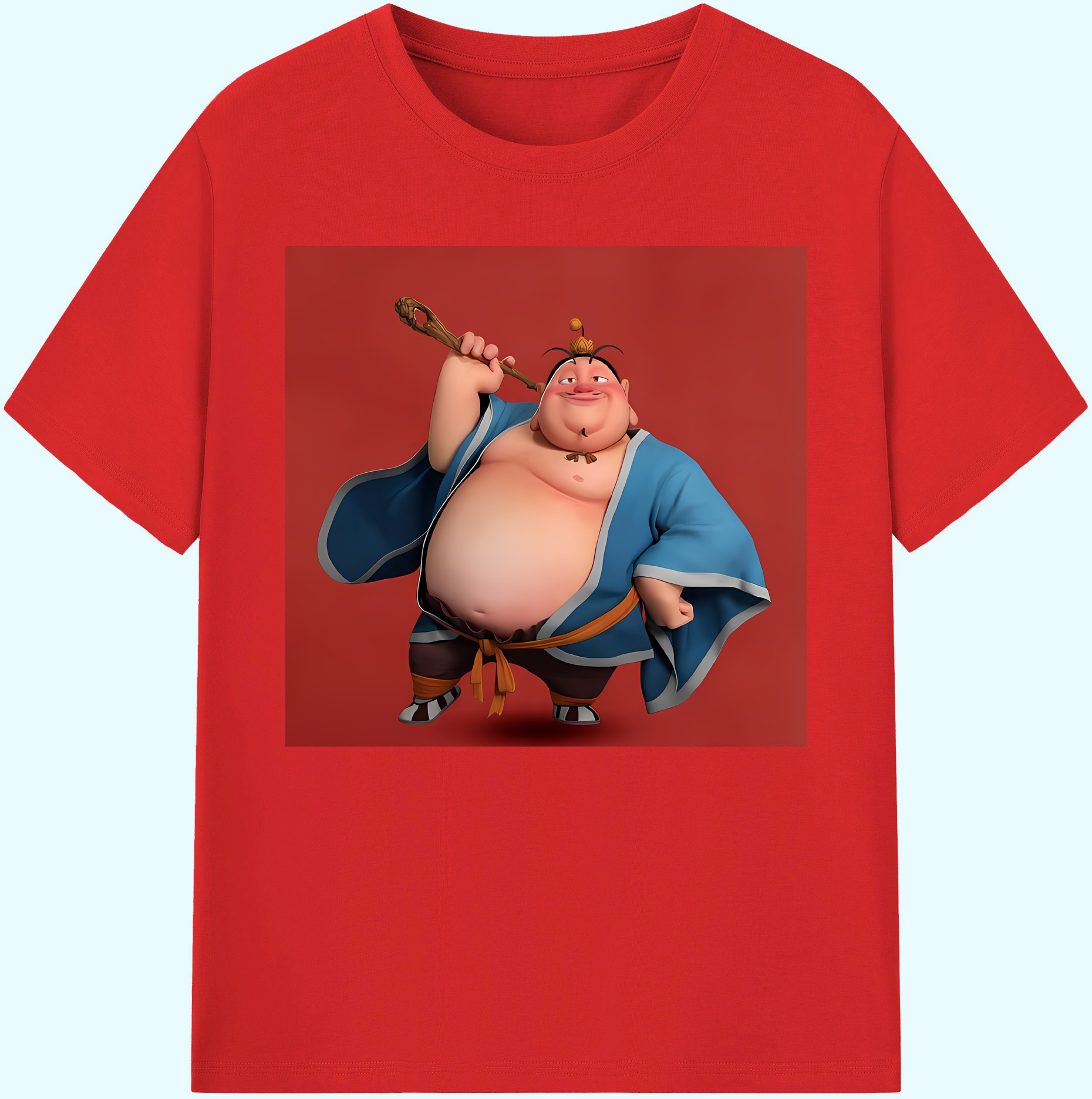 （画像用） Ne Zha 2 ナタ 魔童の大暴れ 綿100％ メンズ半袖Tシャツ｜肌触りやわらか＆通気性