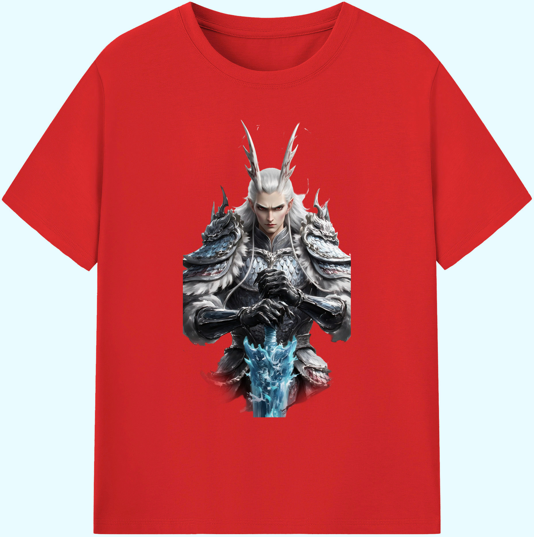 （画像用） Ne Zha 2 ナタ 魔童の大暴れ 綿100％ メンズ半袖Tシャツ｜肌触りやわらか＆通気性