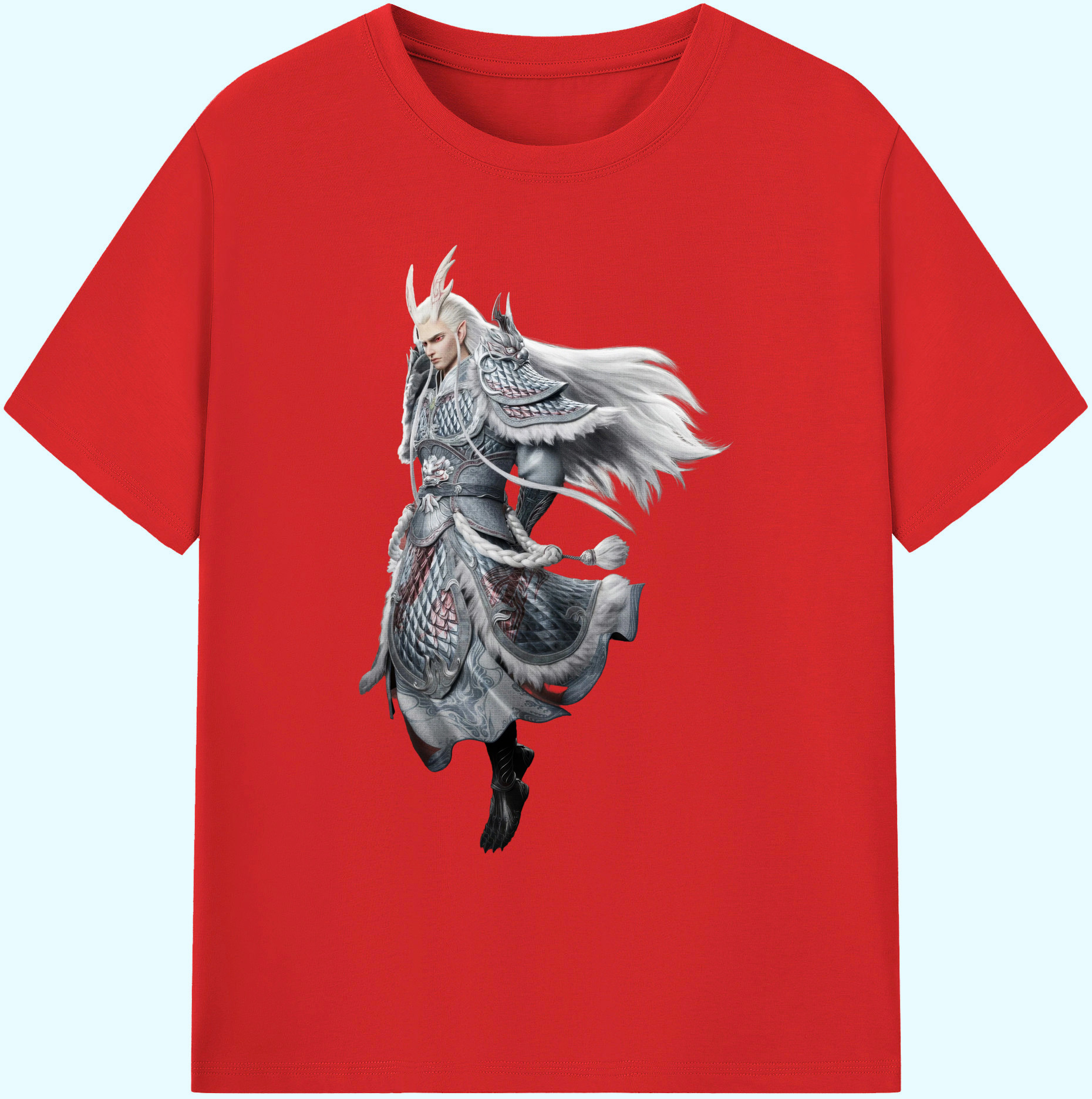 （画像用） Ne Zha 2 ナタ 魔童の大暴れ 綿100％ メンズ半袖Tシャツ｜肌触りやわらか＆通気性