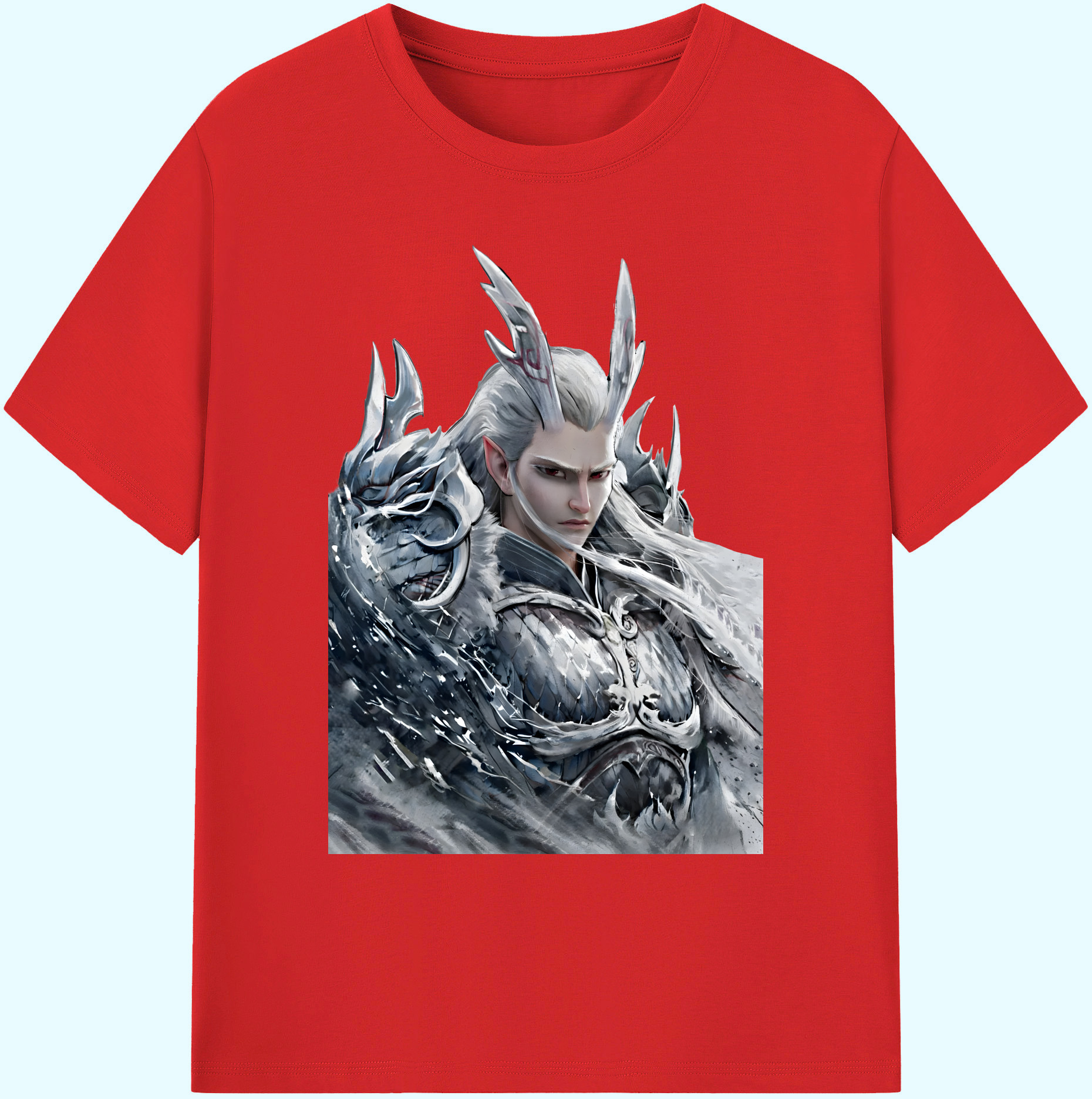 （画像用） Ne Zha 2 ナタ 魔童の大暴れ 綿100％ メンズ半袖Tシャツ｜肌触りやわらか＆通気性