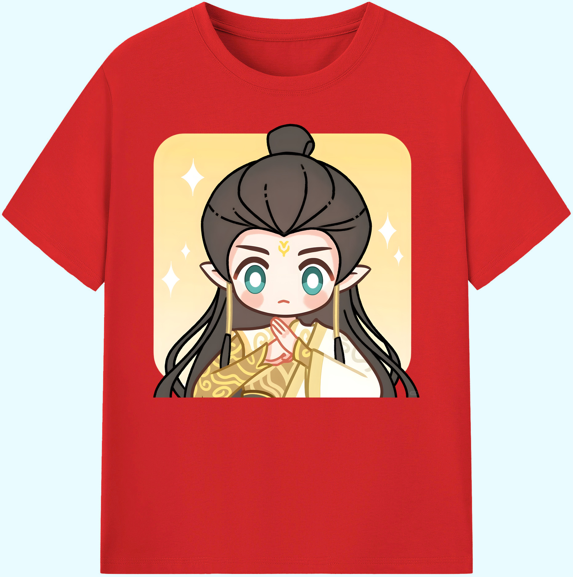 （画像用） Ne Zha 2 ナタ 魔童の大暴れ 綿100％ メンズ半袖Tシャツ｜肌触りやわらか＆通気性
