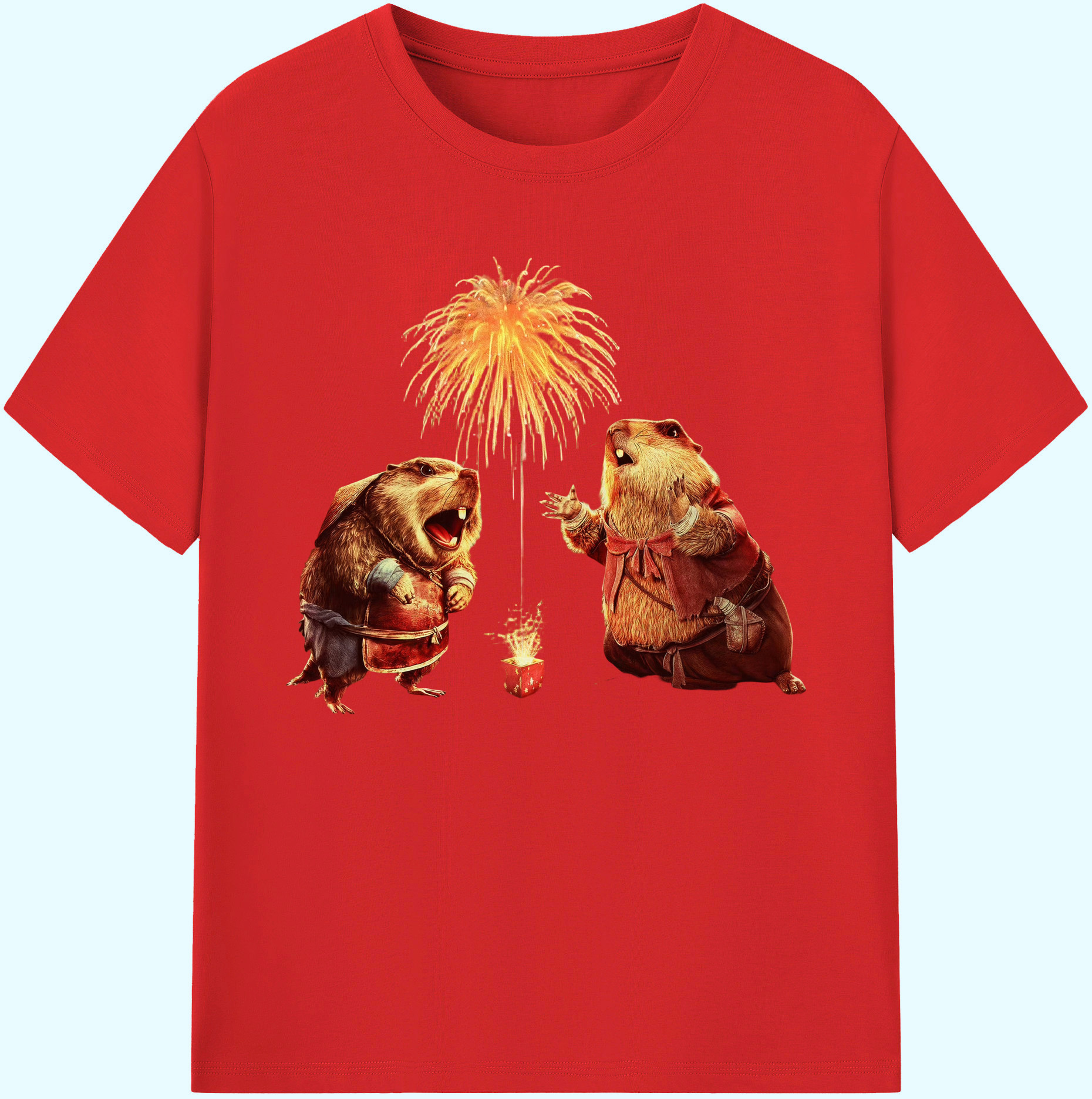 （画像用） Ne Zha 2 ナタ 魔童の大暴れ 綿100％ メンズ半袖Tシャツ｜肌触りやわらか＆通気性