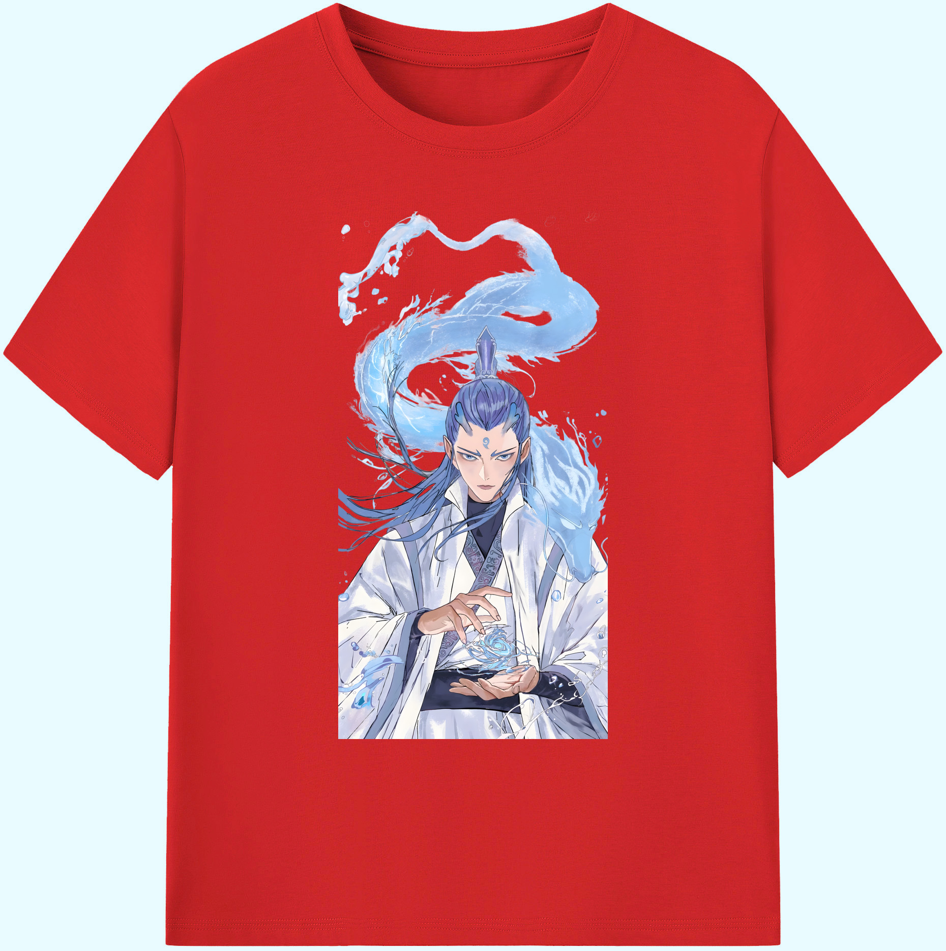 （画像用） Ne Zha 2 ナタ 魔童の大暴れ 綿100％ メンズ半袖Tシャツ｜肌触りやわらか＆通気性