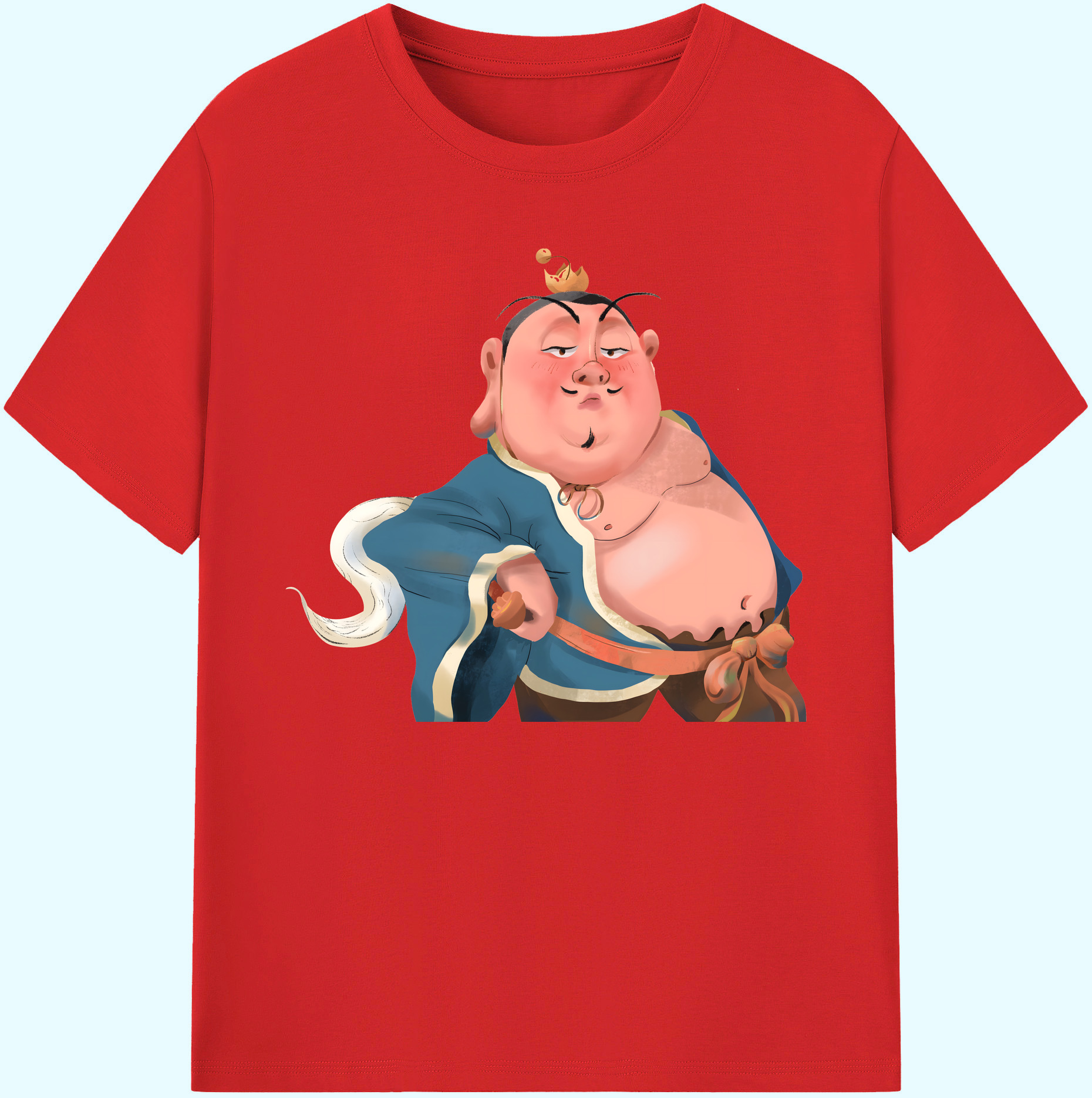 （画像用） Ne Zha 2 ナタ 魔童の大暴れ 綿100％ メンズ半袖Tシャツ｜肌触りやわらか＆通気性