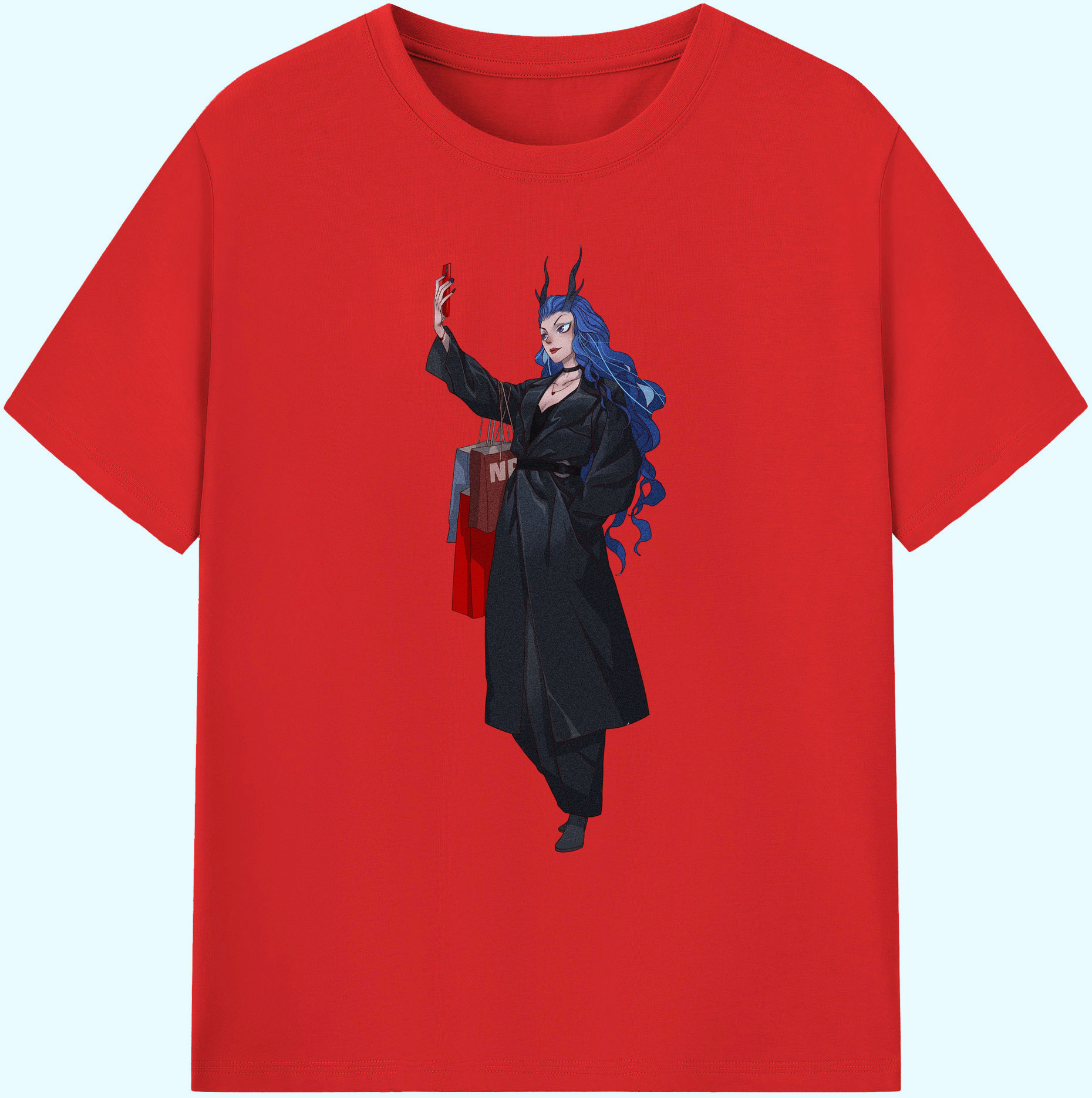 （画像用） Ne Zha 2 ナタ 魔童の大暴れ 綿100％ メンズ半袖Tシャツ｜肌触りやわらか＆通気性