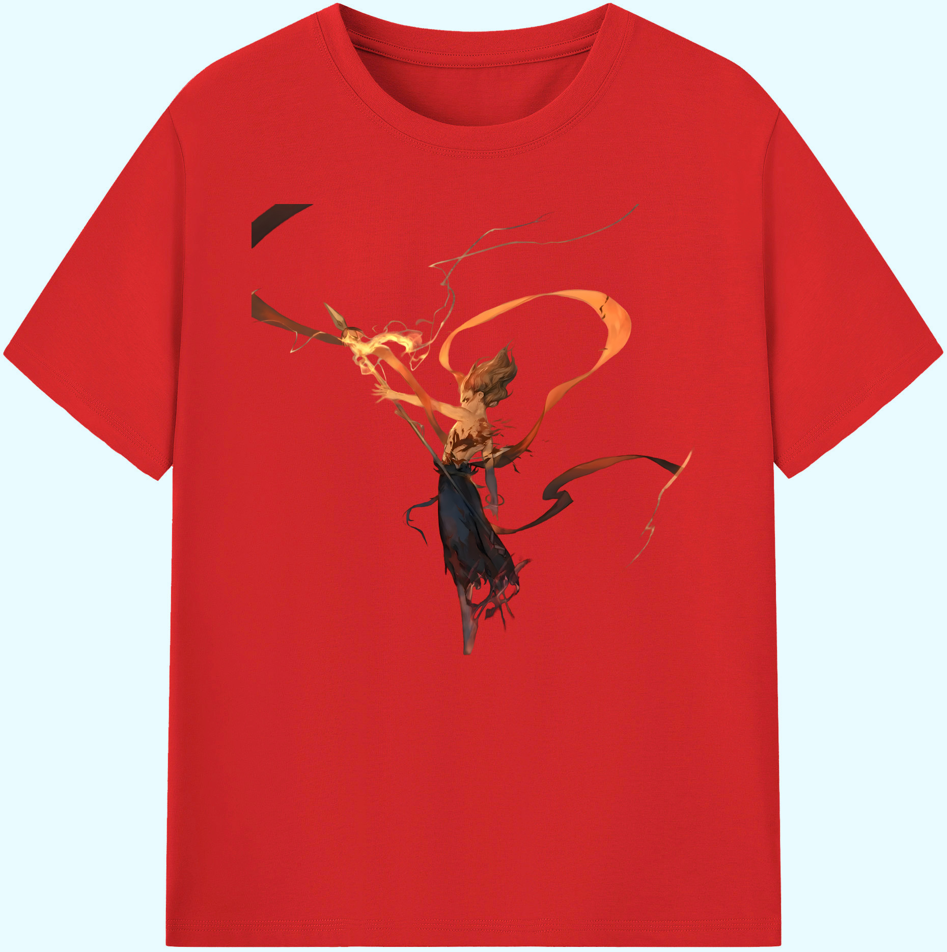 （画像用） Ne Zha 2 ナタ 魔童の大暴れ 綿100％ メンズ半袖Tシャツ｜肌触りやわらか＆通気性