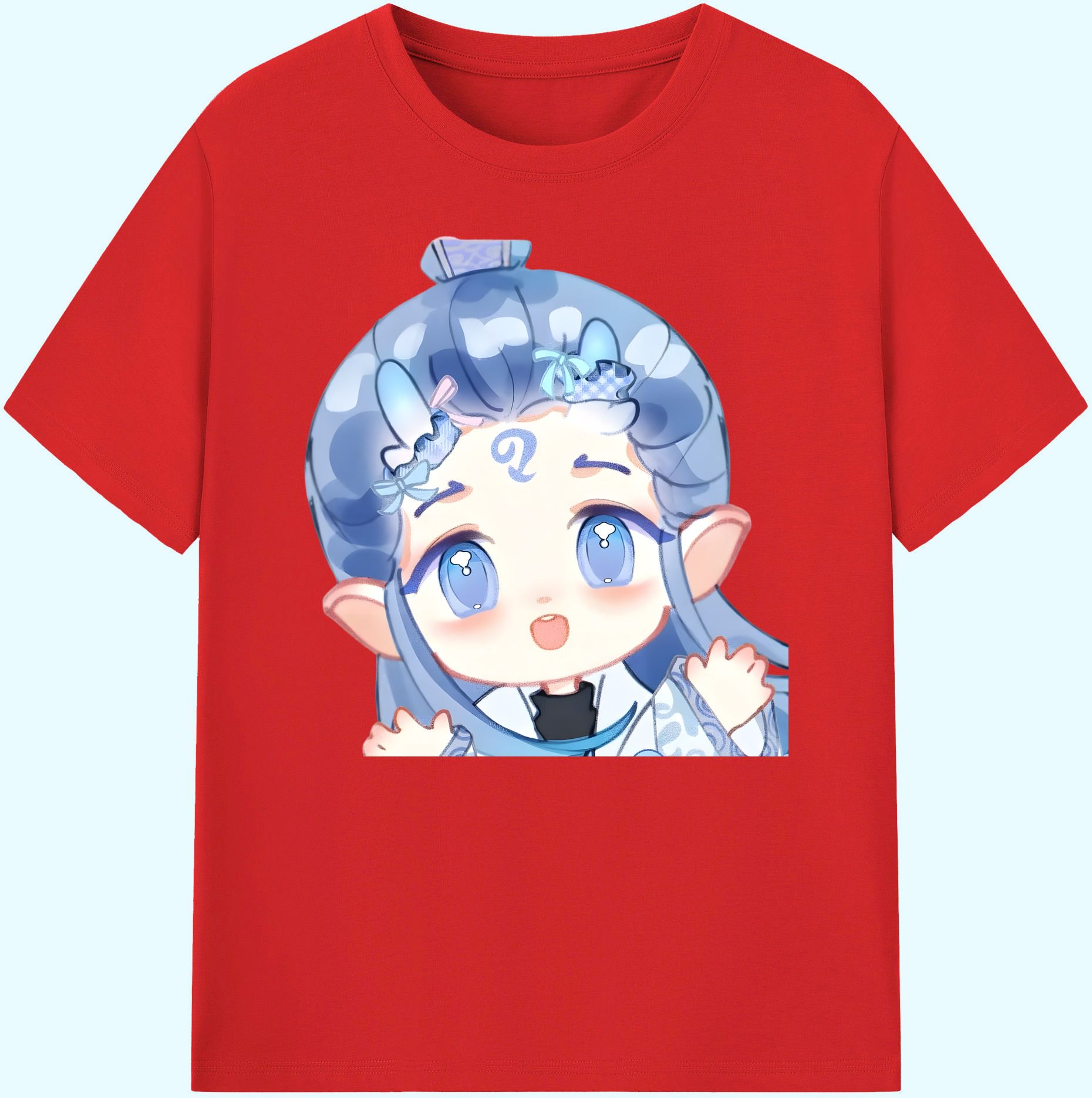 （画像用） Ne Zha 2 ナタ 魔童の大暴れ 綿100％ メンズ半袖Tシャツ｜肌触りやわらか＆通気性