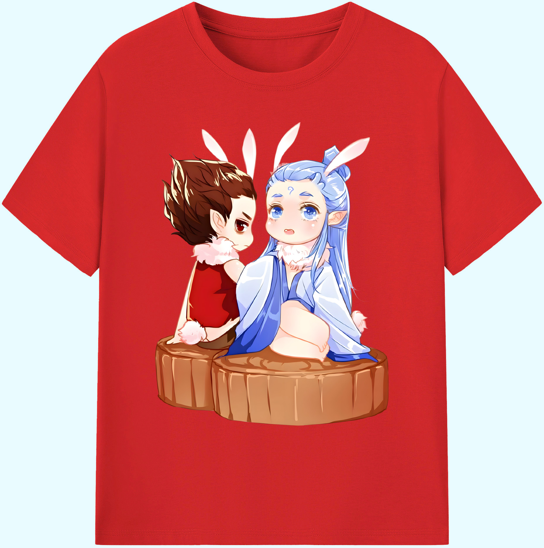（画像用） Ne Zha 2 ナタ 魔童の大暴れ 綿100％ メンズ半袖Tシャツ｜肌触りやわらか＆通気性