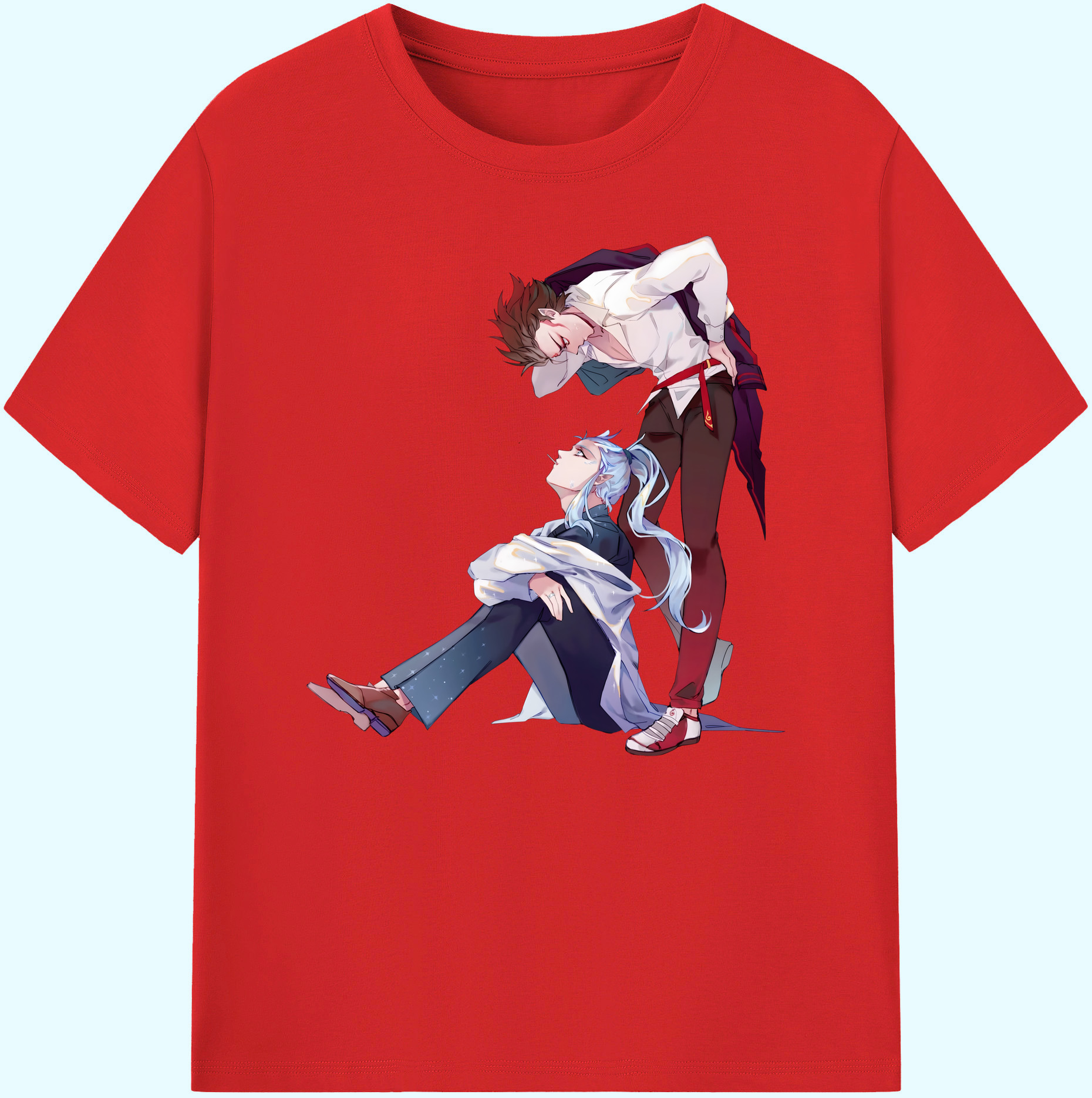 （画像用） Ne Zha 2 ナタ 魔童の大暴れ 綿100％ メンズ半袖Tシャツ｜肌触りやわらか＆通気性