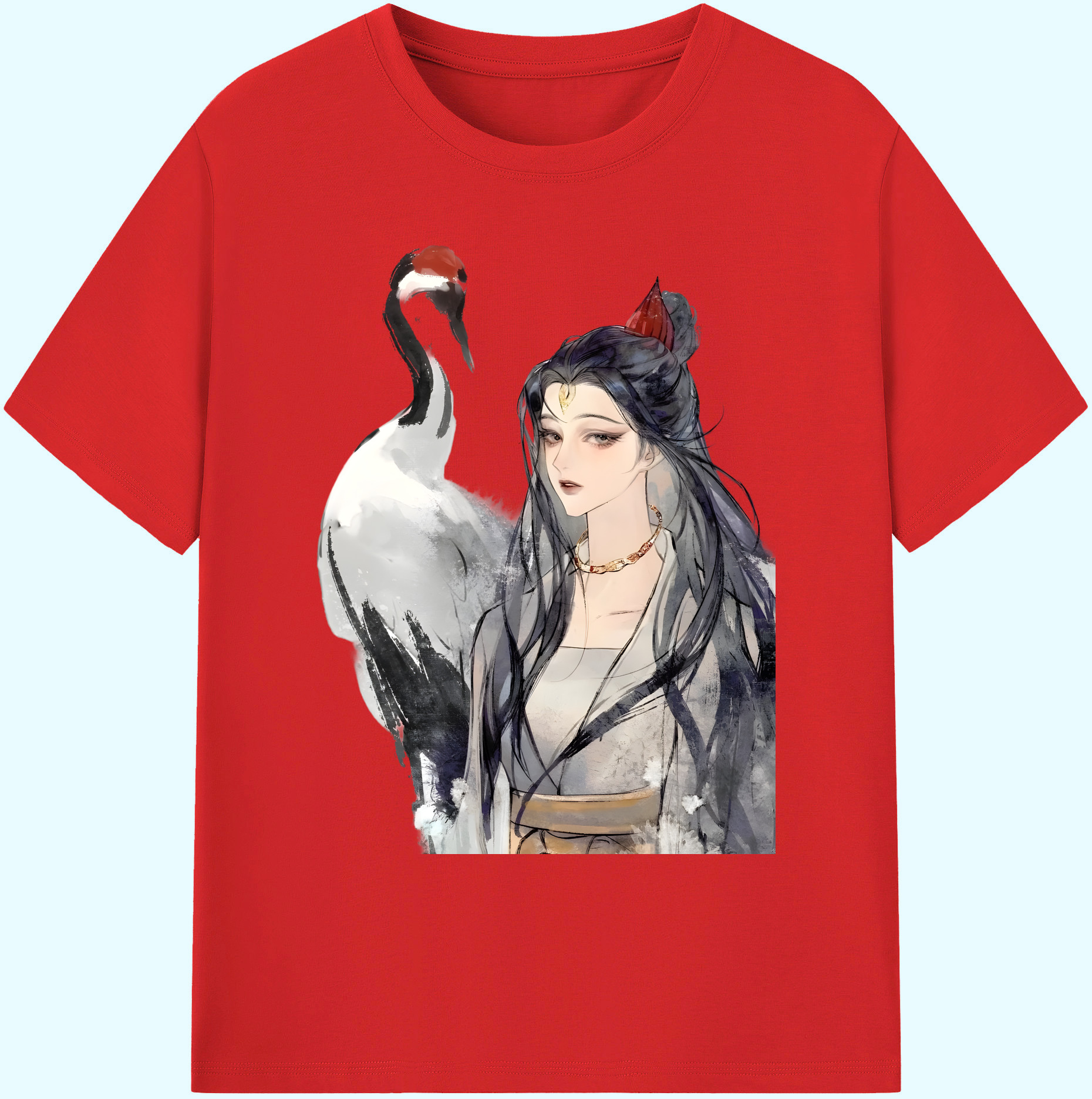 （画像用） Ne Zha 2 ナタ 魔童の大暴れ 綿100％ メンズ半袖Tシャツ｜肌触りやわらか＆通気性
