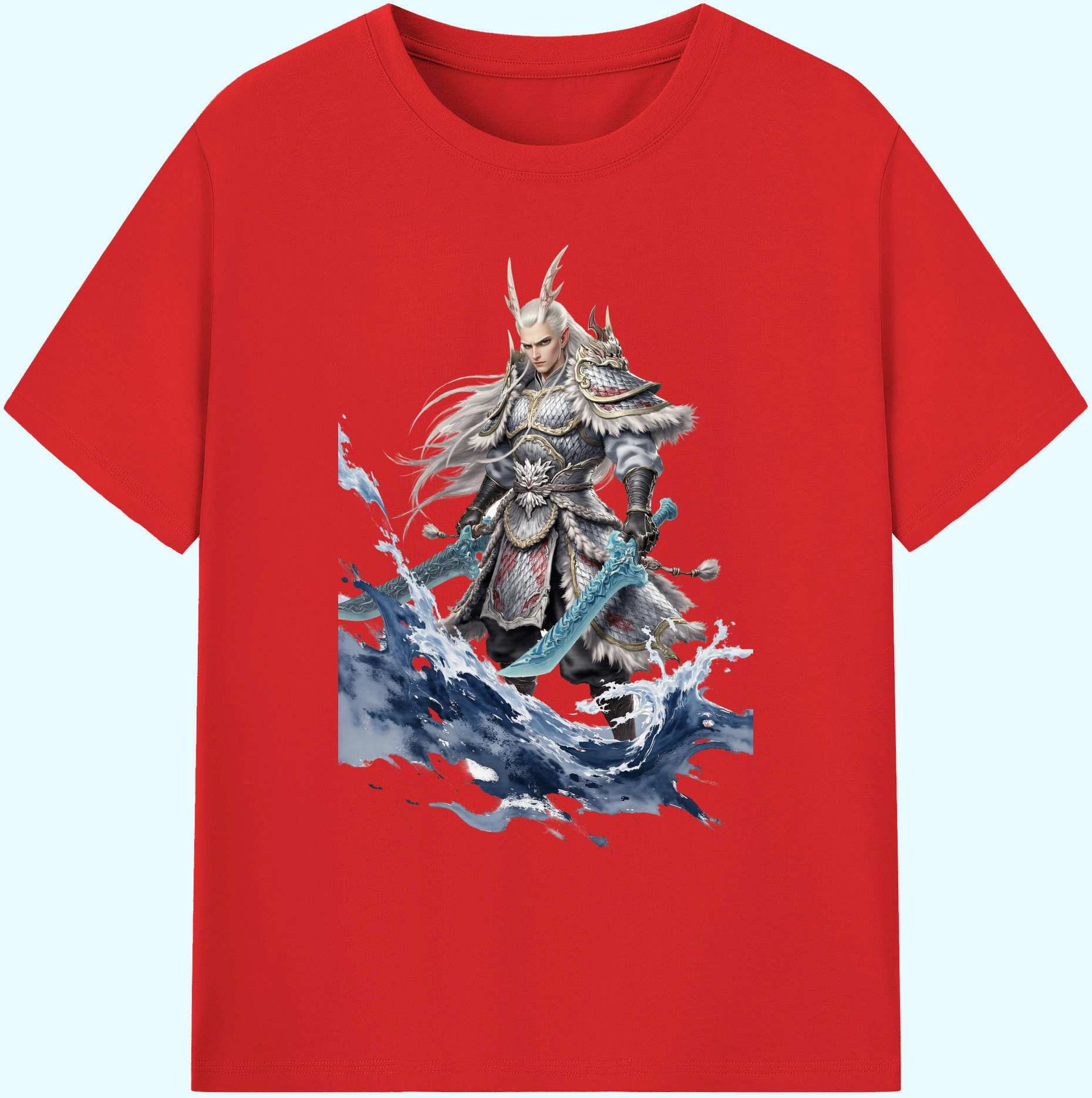 （画像用） Ne Zha 2 ナタ 魔童の大暴れ 綿100％ メンズ半袖Tシャツ｜肌触りやわらか＆通気性