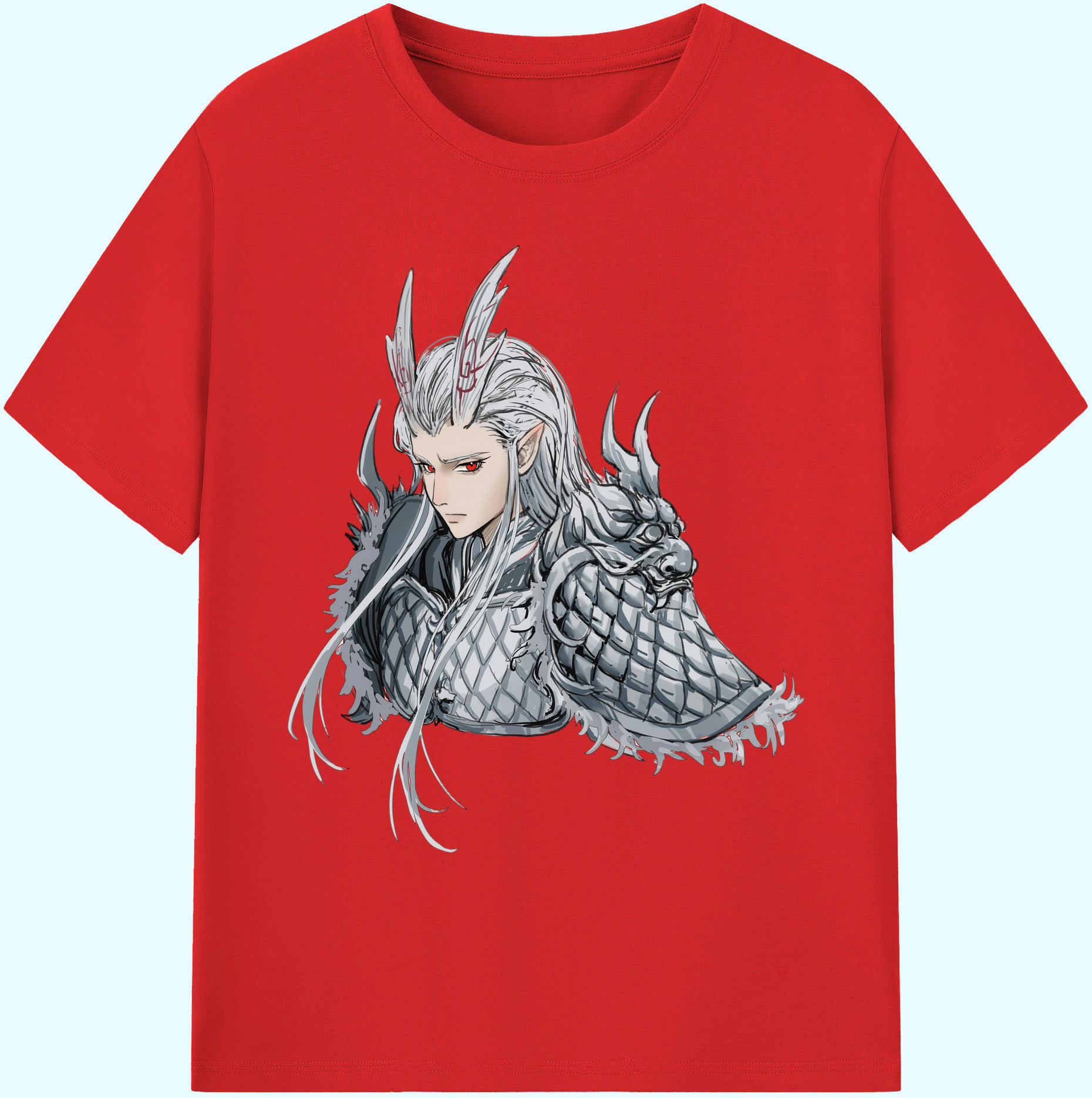 （画像用） Ne Zha 2 ナタ 魔童の大暴れ 綿100％ メンズ半袖Tシャツ｜肌触りやわらか＆通気性