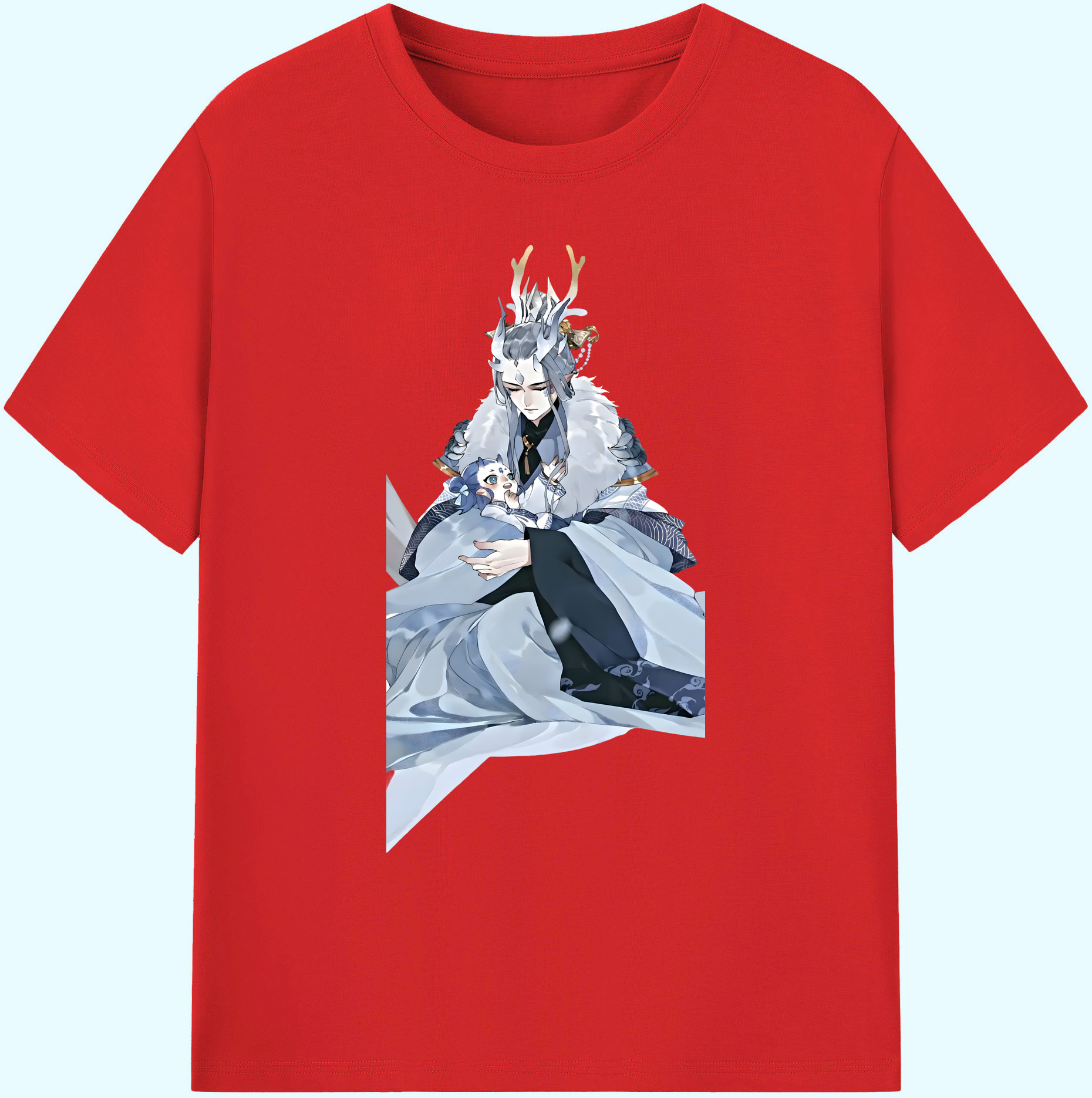 （画像用） Ne Zha 2 ナタ 魔童の大暴れ 綿100％ メンズ半袖Tシャツ｜肌触りやわらか＆通気性