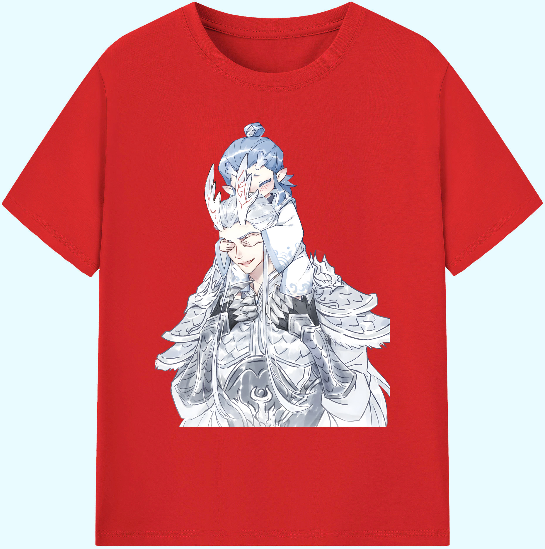 （画像用） Ne Zha 2 ナタ 魔童の大暴れ 綿100％ メンズ半袖Tシャツ｜肌触りやわらか＆通気性