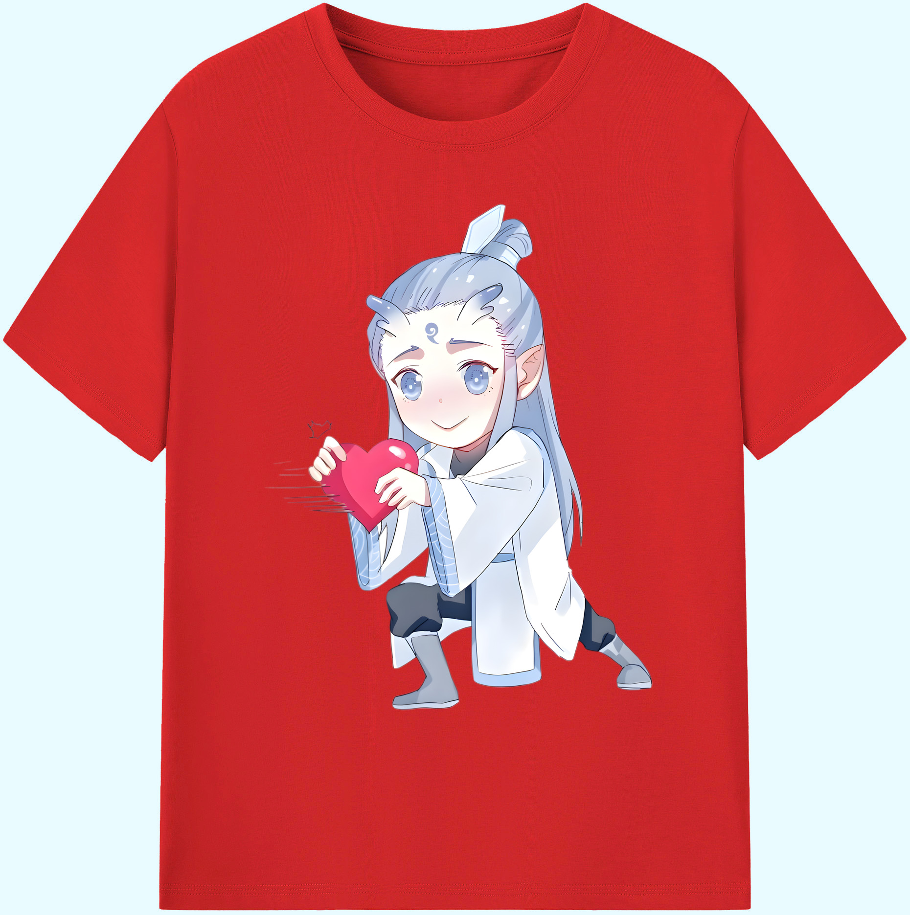 （画像用） Ne Zha 2 ナタ 魔童の大暴れ 綿100％ メンズ半袖Tシャツ｜肌触りやわらか＆通気性