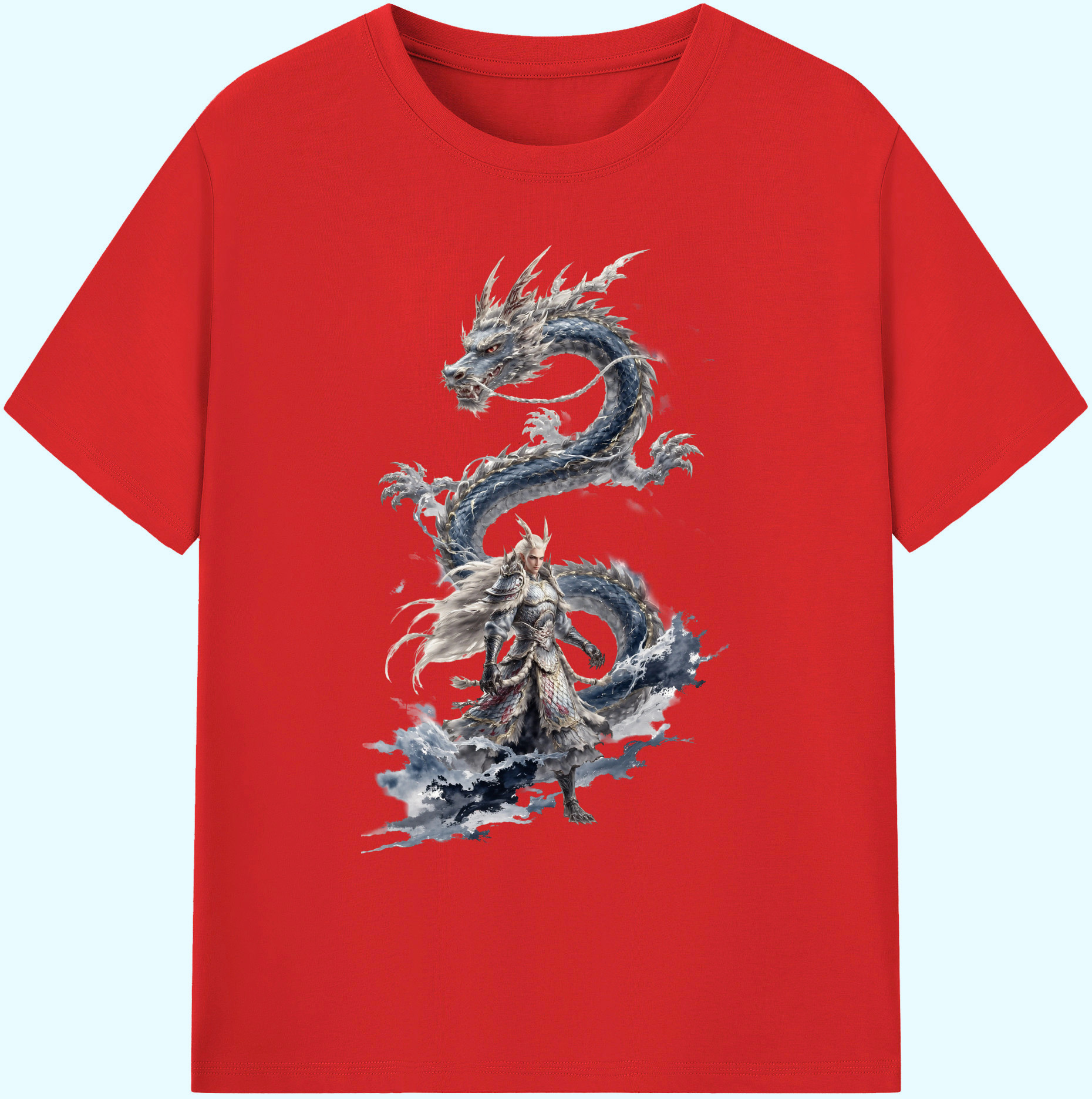 （画像用） Ne Zha 2 ナタ 魔童の大暴れ 綿100％ メンズ半袖Tシャツ｜肌触りやわらか＆通気性