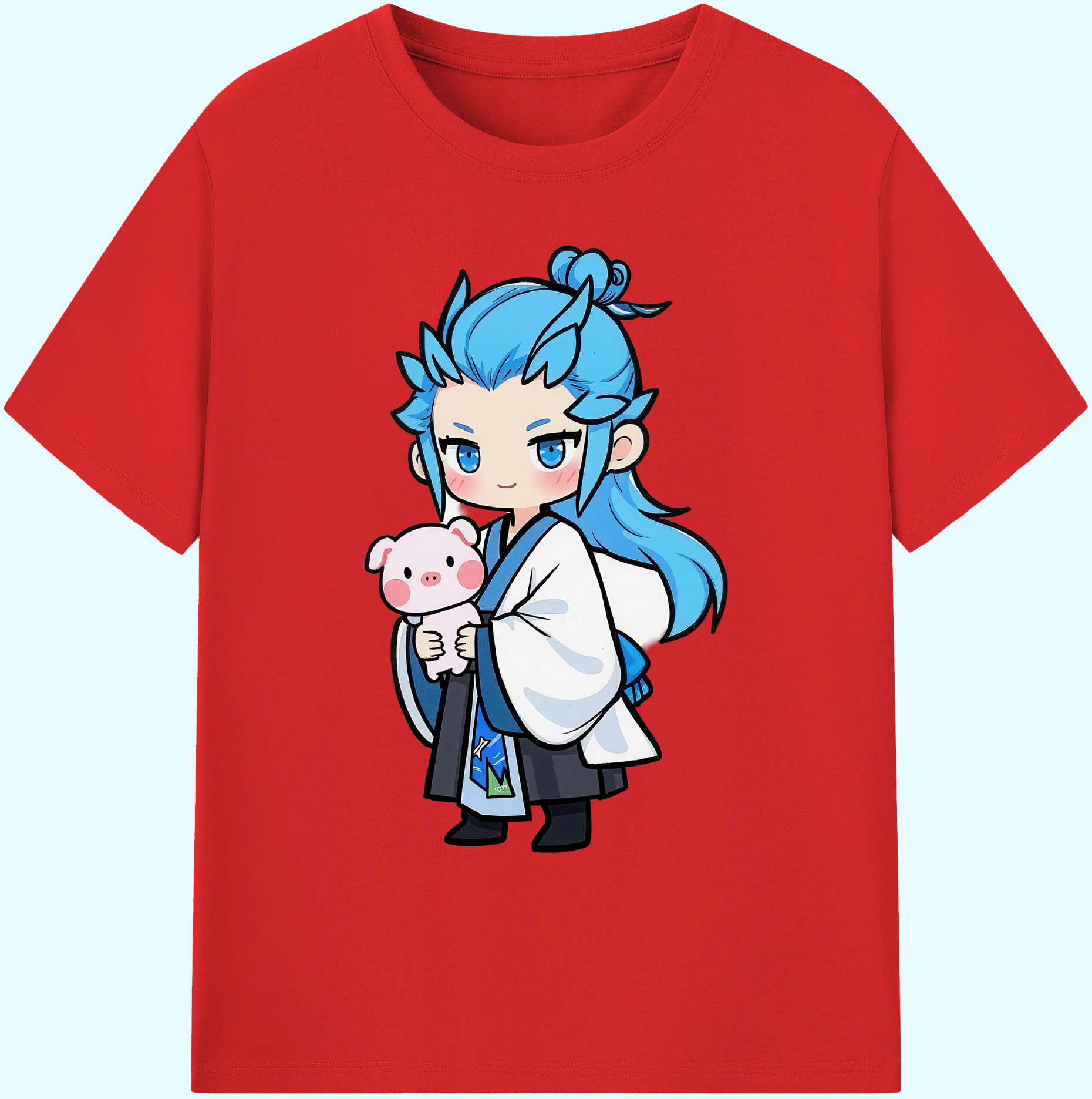 （画像用） Ne Zha 2 ナタ 魔童の大暴れ 綿100％ メンズ半袖Tシャツ｜肌触りやわらか＆通気性