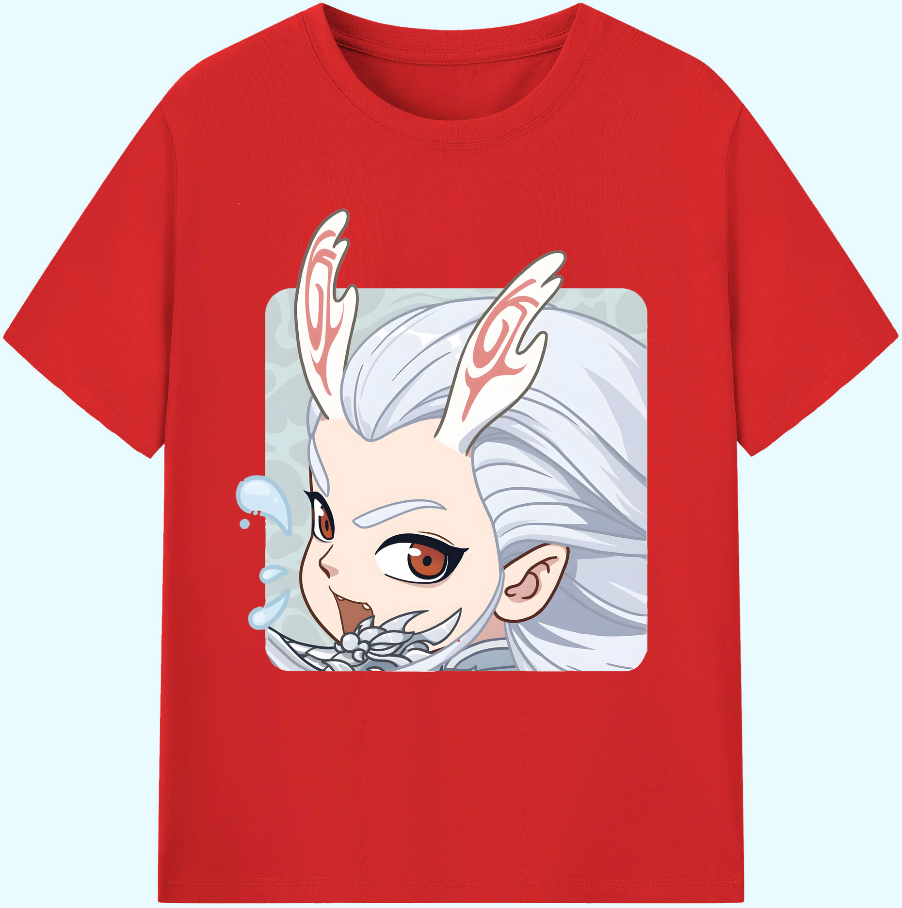（画像用） Ne Zha 2 ナタ 魔童の大暴れ 綿100％ メンズ半袖Tシャツ｜肌触りやわらか＆通気性
